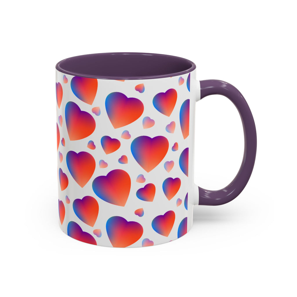 Pink Gradient Hearts Accent Coffee Mug 11oz & 15oz