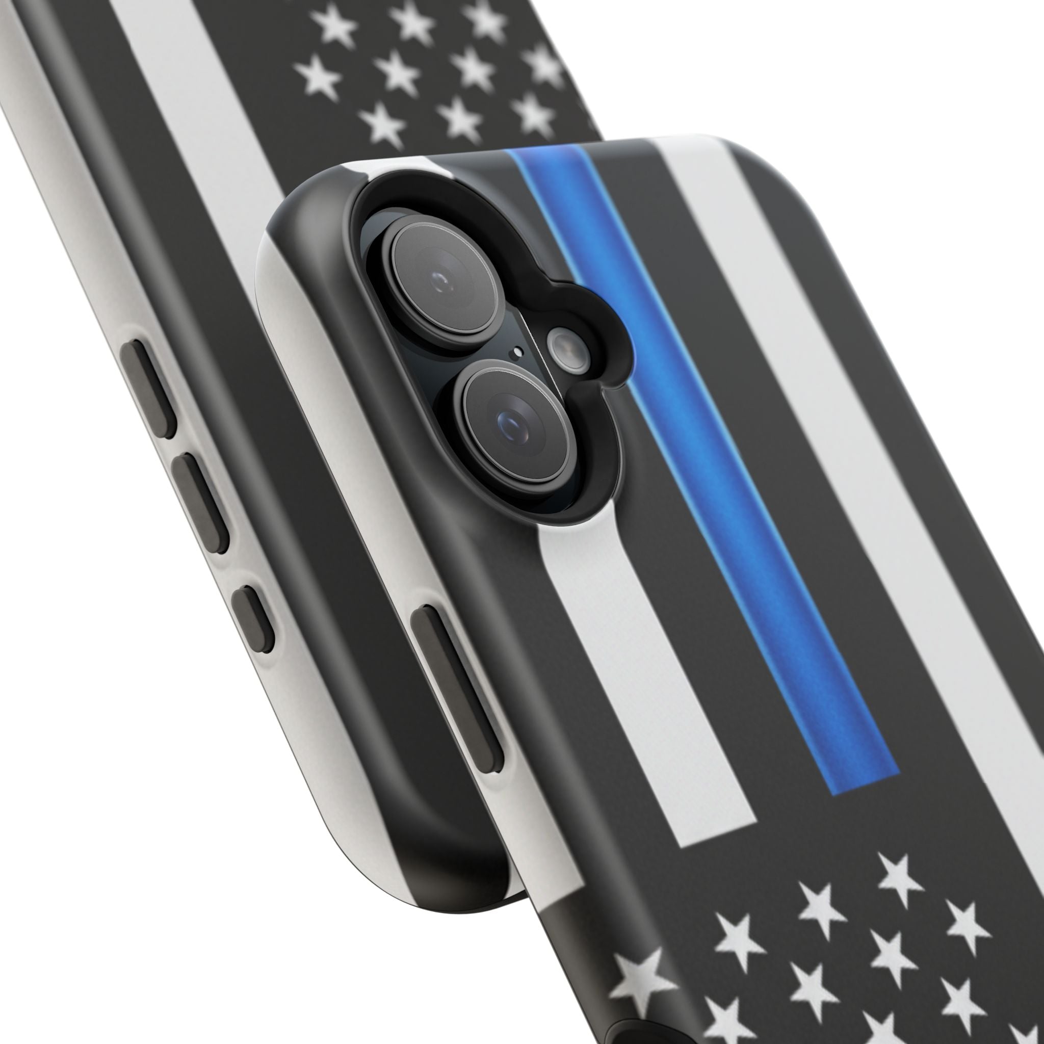 Thin Blue Line Magnetic Phone Case — Impact‑Resistant Protective Cover for iPhone