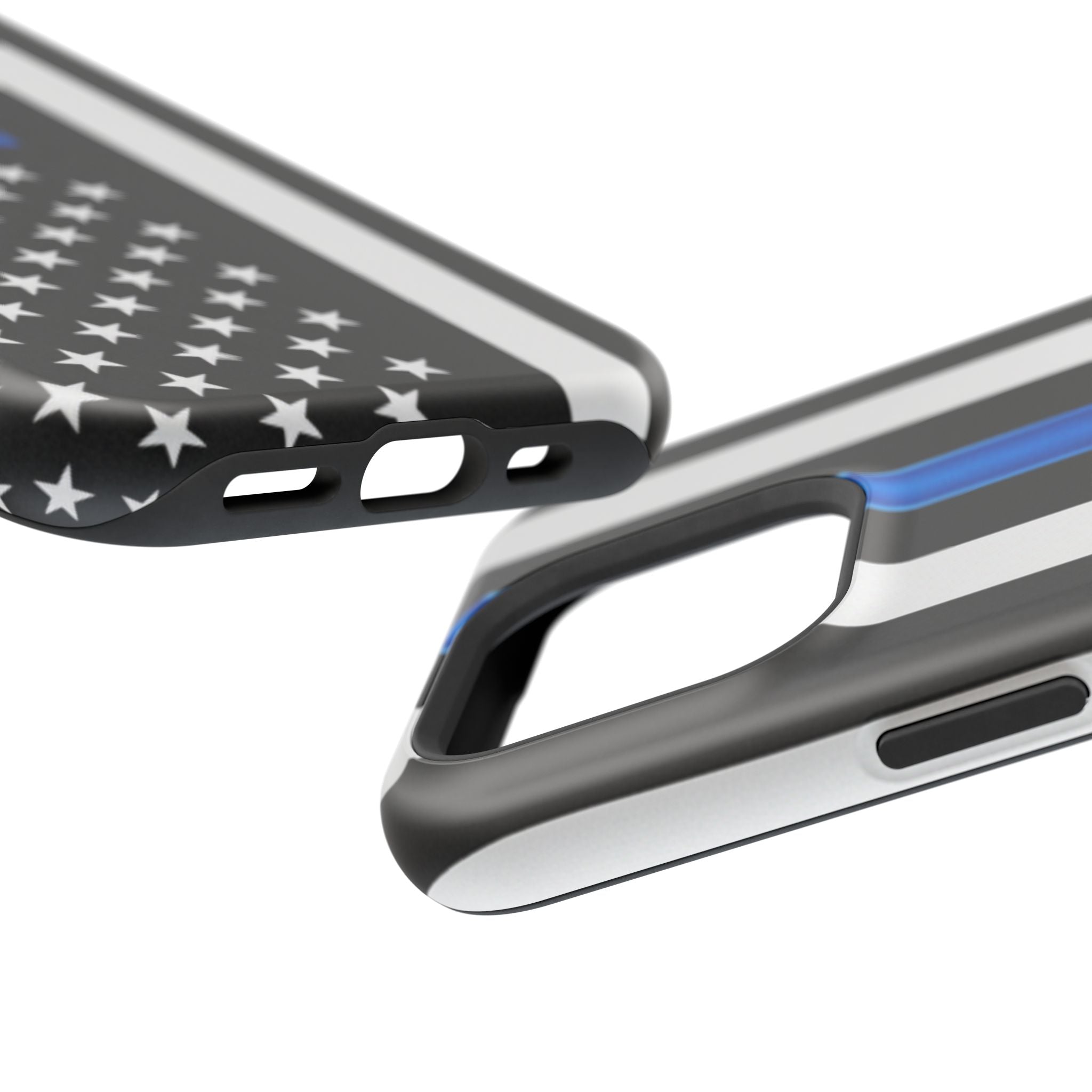 Thin Blue Line Magnetic Phone Case — Impact‑Resistant Protective Cover for iPhone