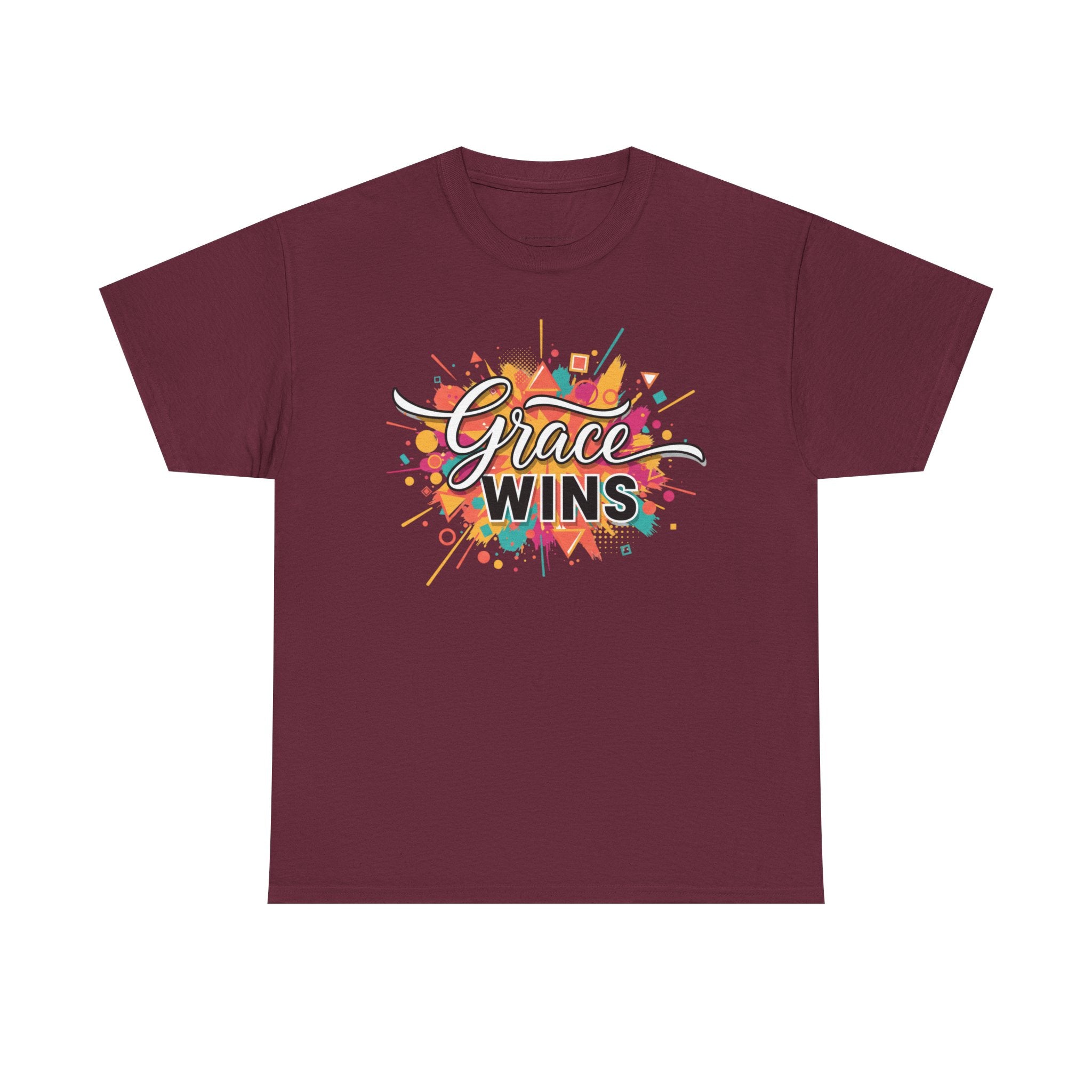 "Grace Wins" Colorful Inspirational Tee