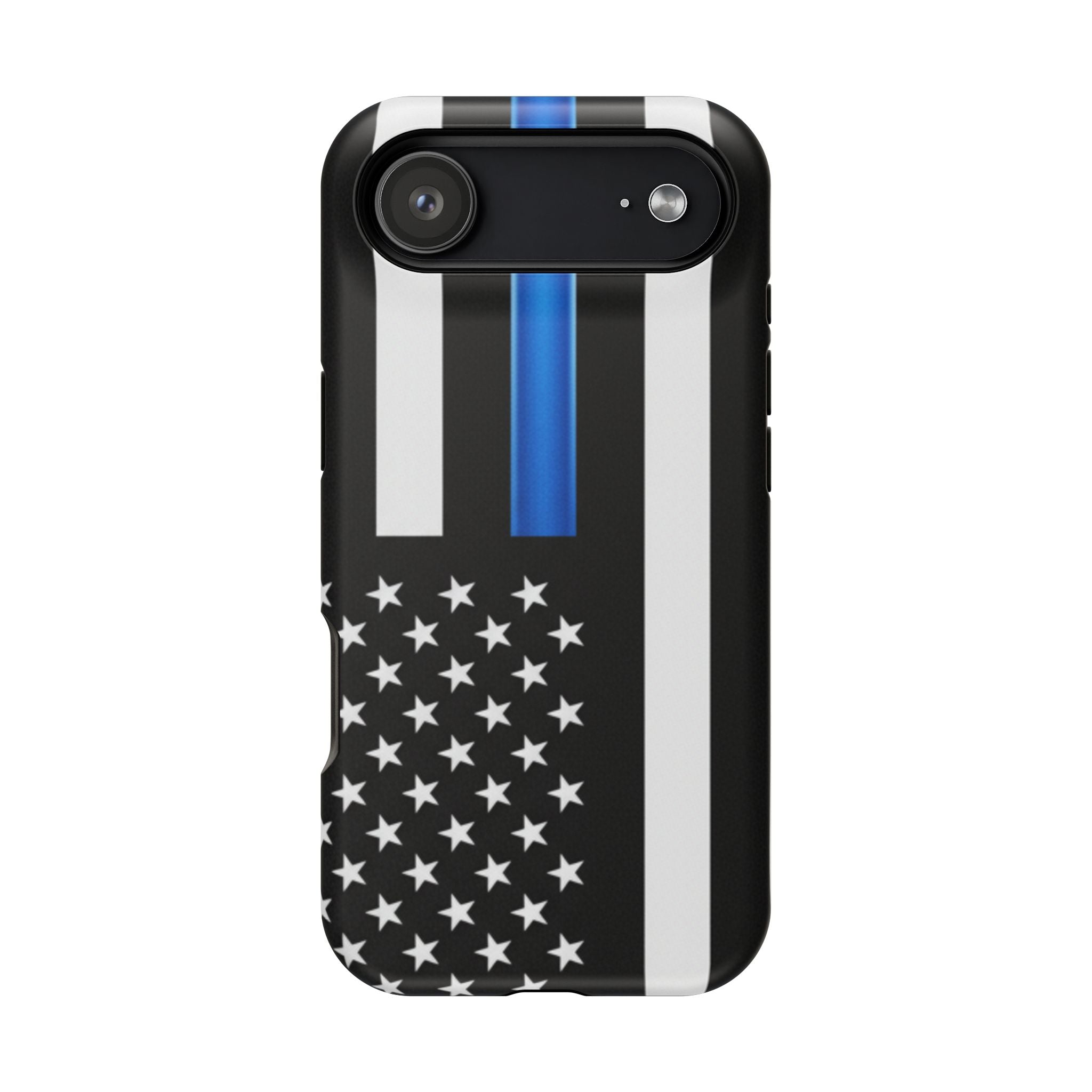 Thin Blue Line Magnetic Phone Case — Impact‑Resistant Protective Cover for iPhone