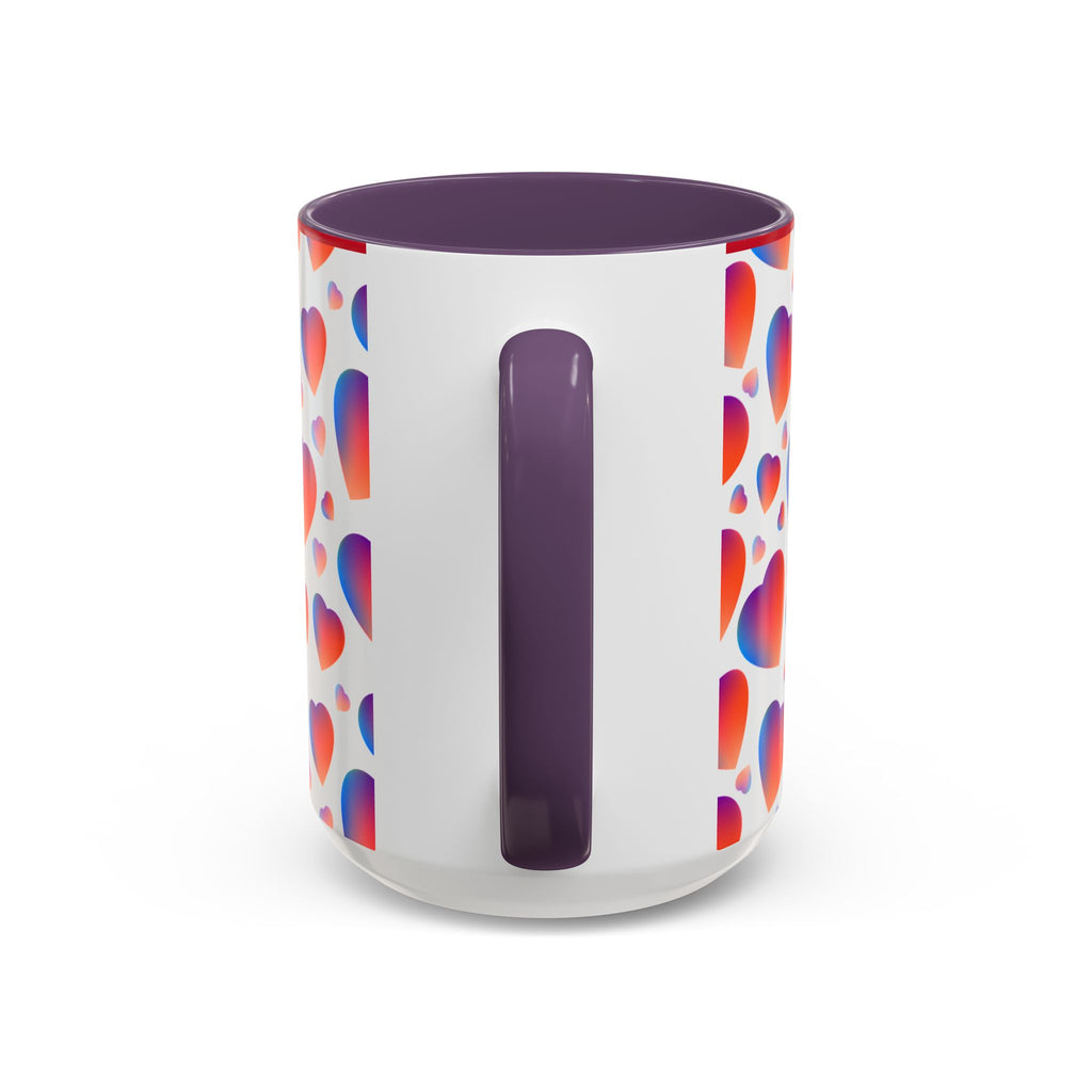 Pink Gradient Hearts Accent Coffee Mug 11oz & 15oz