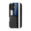 Thin Blue Line Magnetic Phone Case — Impact‑Resistant Protective Cover for iPhone