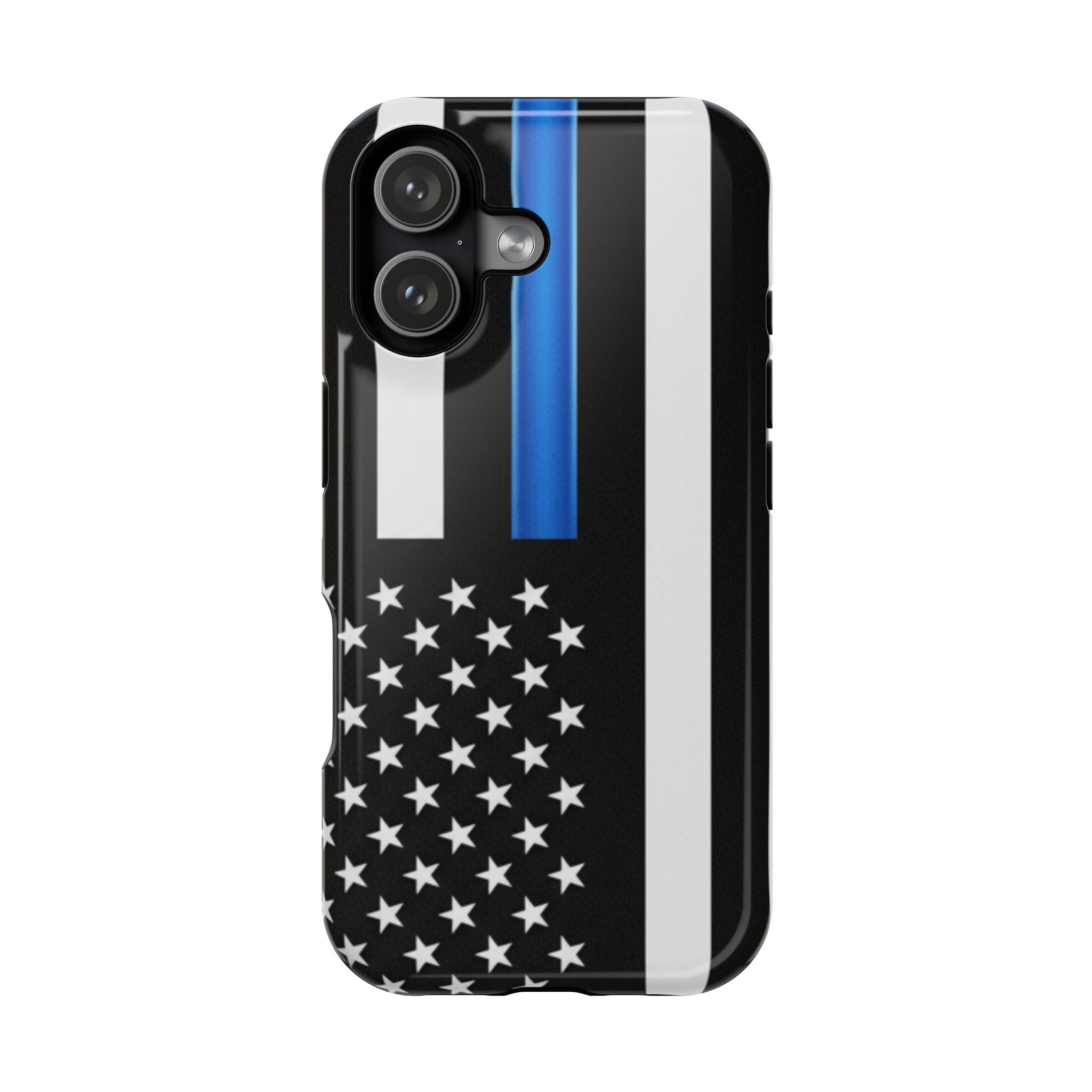 Thin Blue Line Magnetic Phone Case — Impact‑Resistant Protective Cover for iPhone