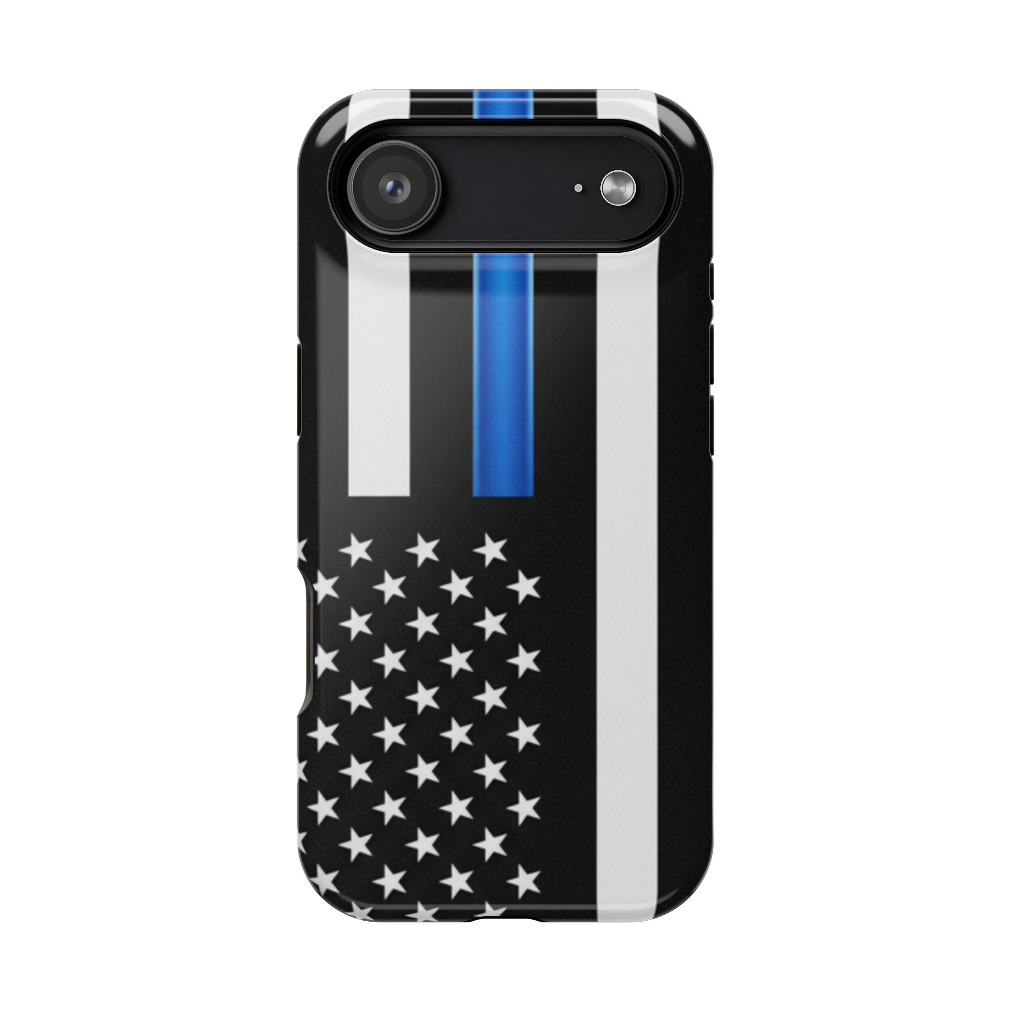 Thin Blue Line Magnetic Phone Case — Impact‑Resistant Protective Cover for iPhone