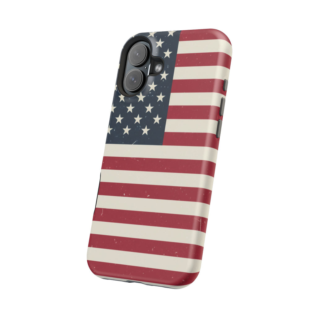 American Flag Magnetic Impact-Resistant Phone Case — USA Stars & Stripes Protection Fits iPhones