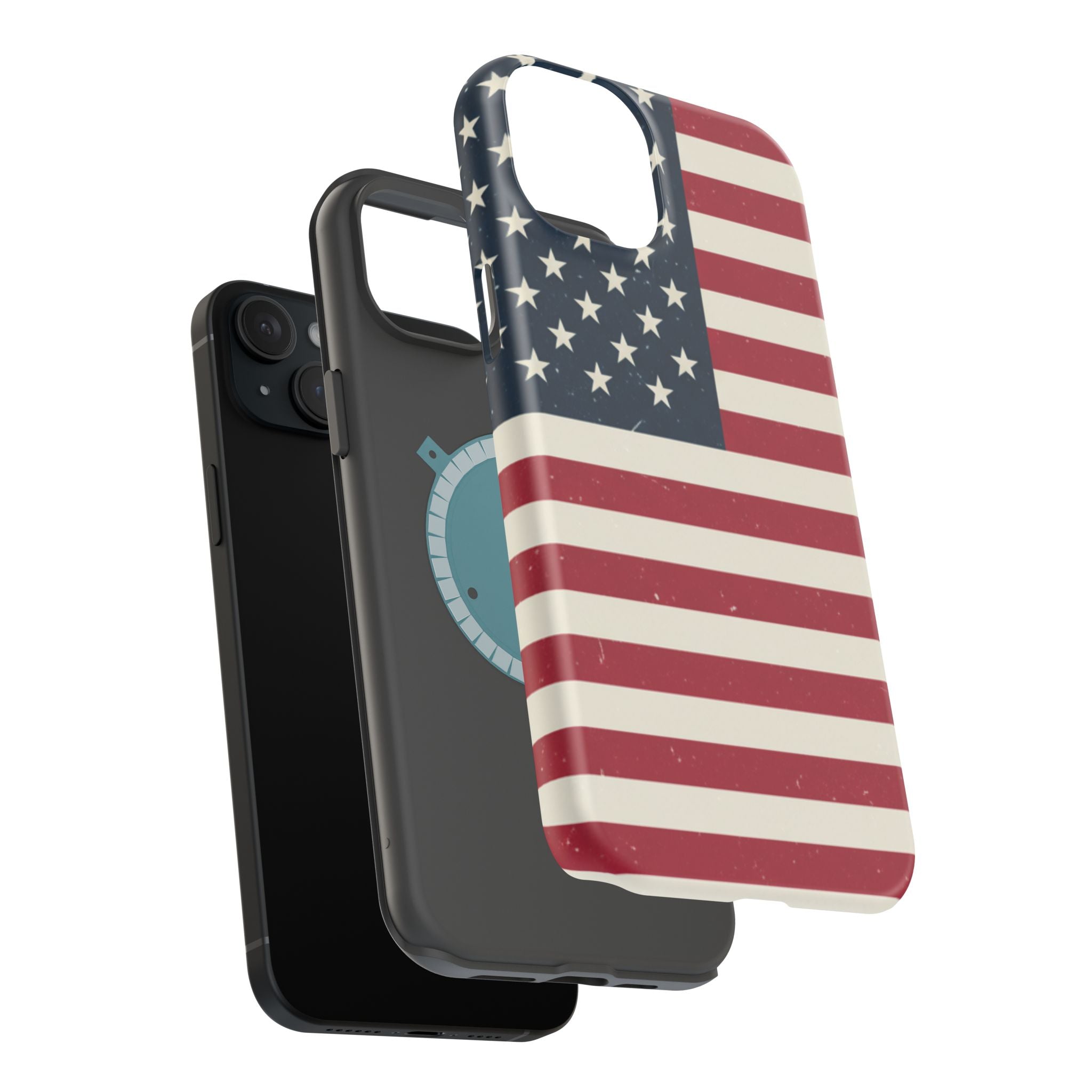 American Flag Magnetic Impact-Resistant Phone Case — USA Stars & Stripes Protection Fits iPhones