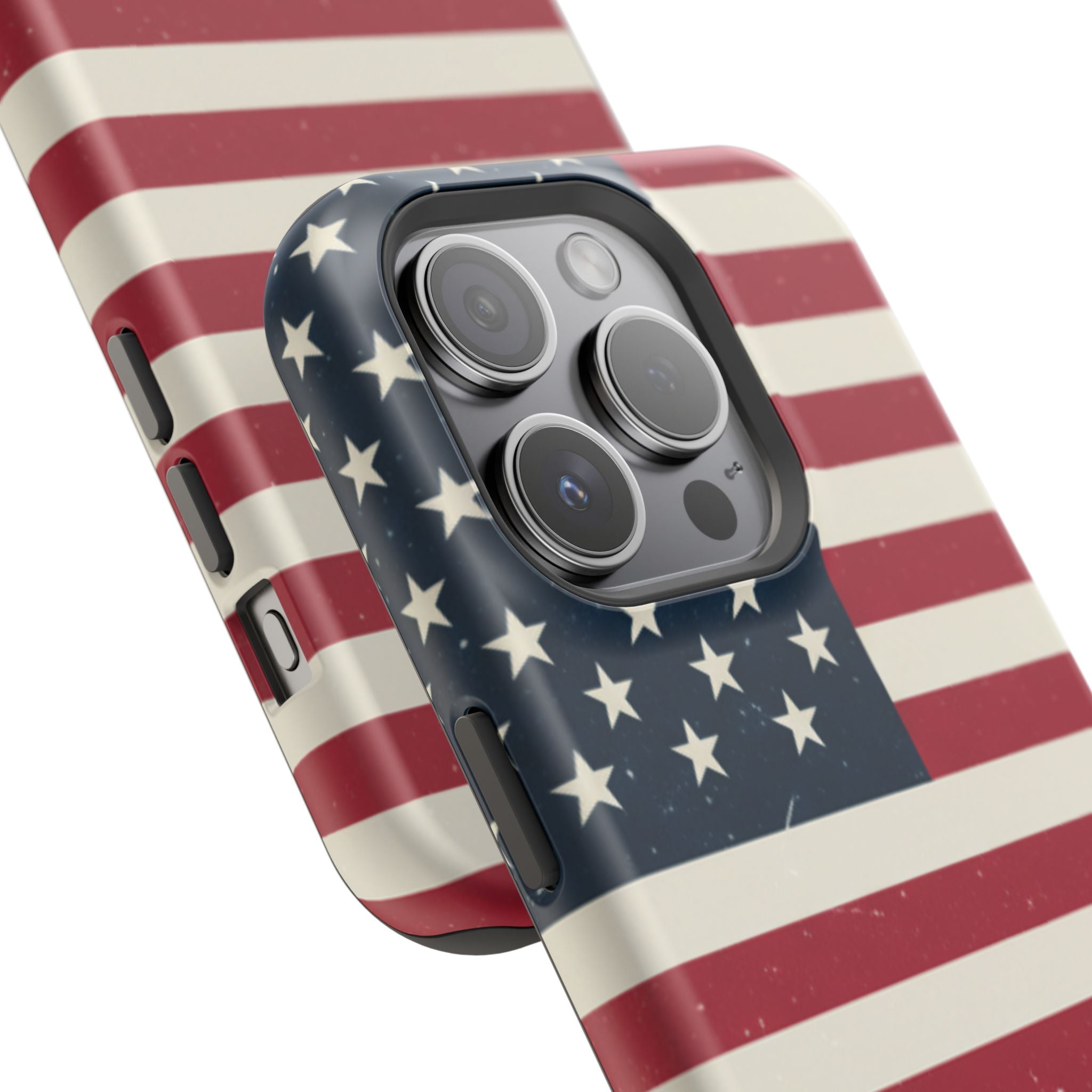 American Flag Magnetic Impact-Resistant Phone Case — USA Stars & Stripes Protection Fits iPhones