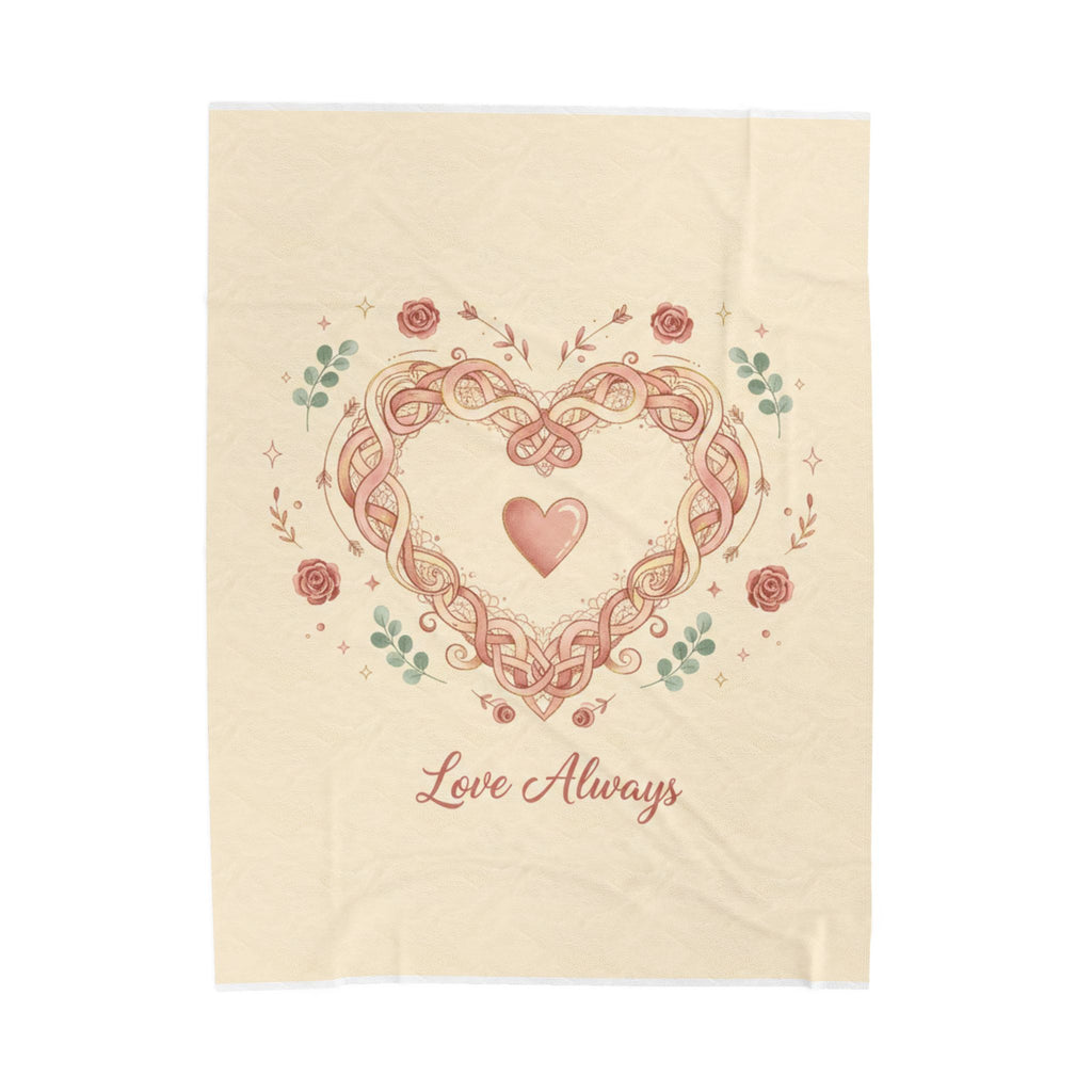 Rustic Love Always Velveteen Plush Blanket