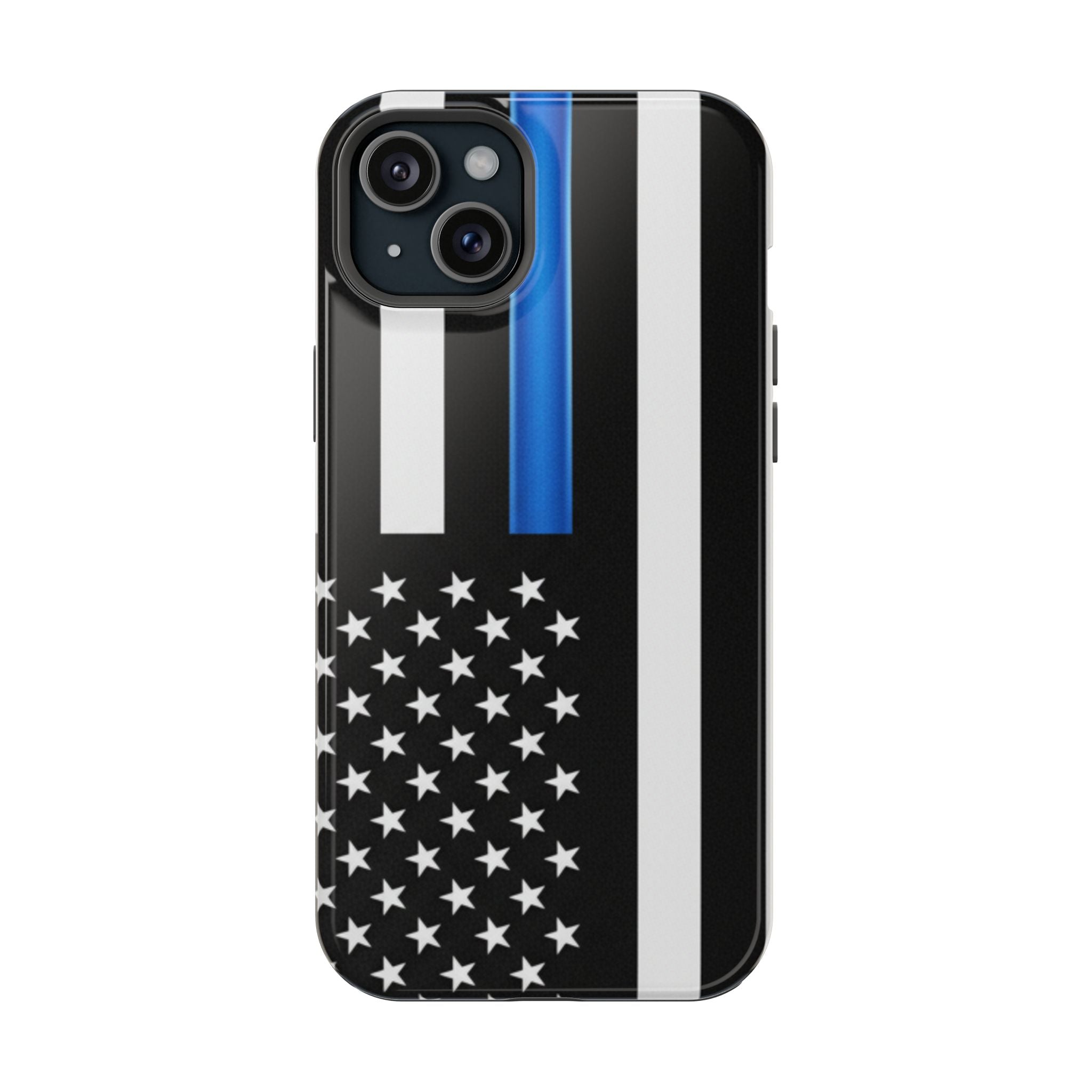 Thin Blue Line Magnetic Phone Case — Impact‑Resistant Protective Cover for iPhone