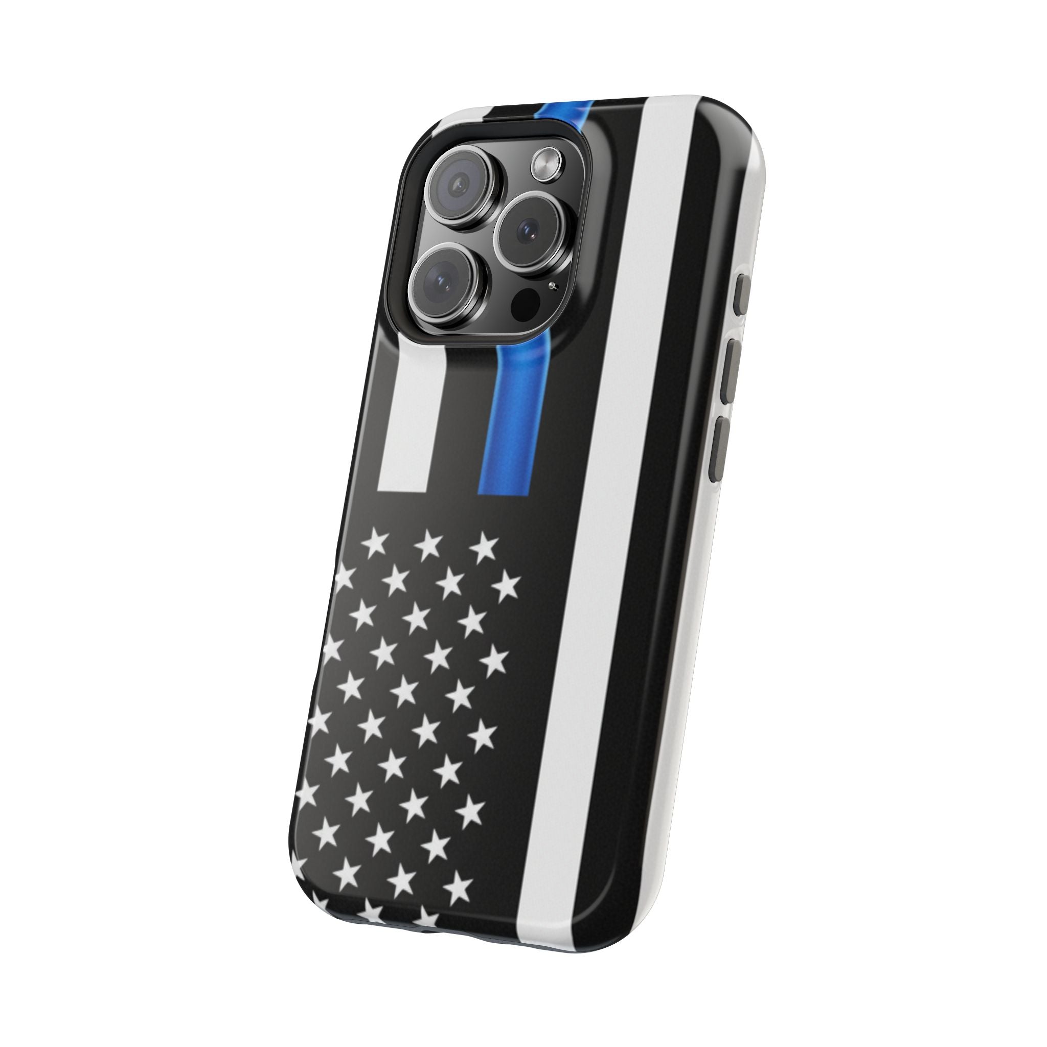 Thin Blue Line Magnetic Phone Case — Impact‑Resistant Protective Cover for iPhone