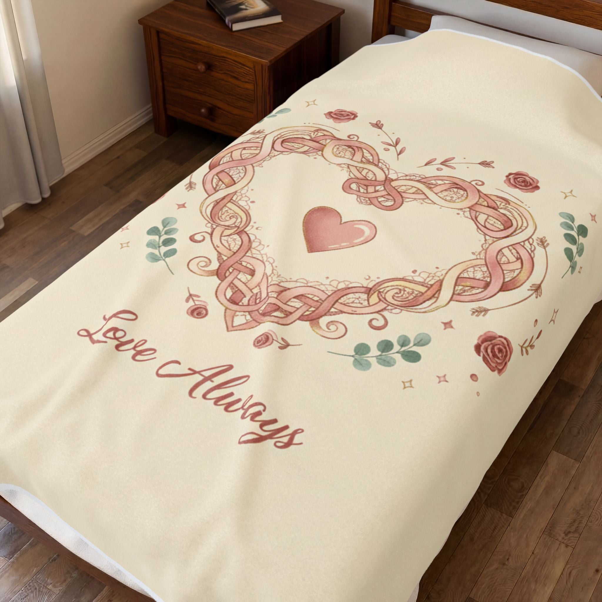 Rustic Love Always Velveteen Plush Blanket