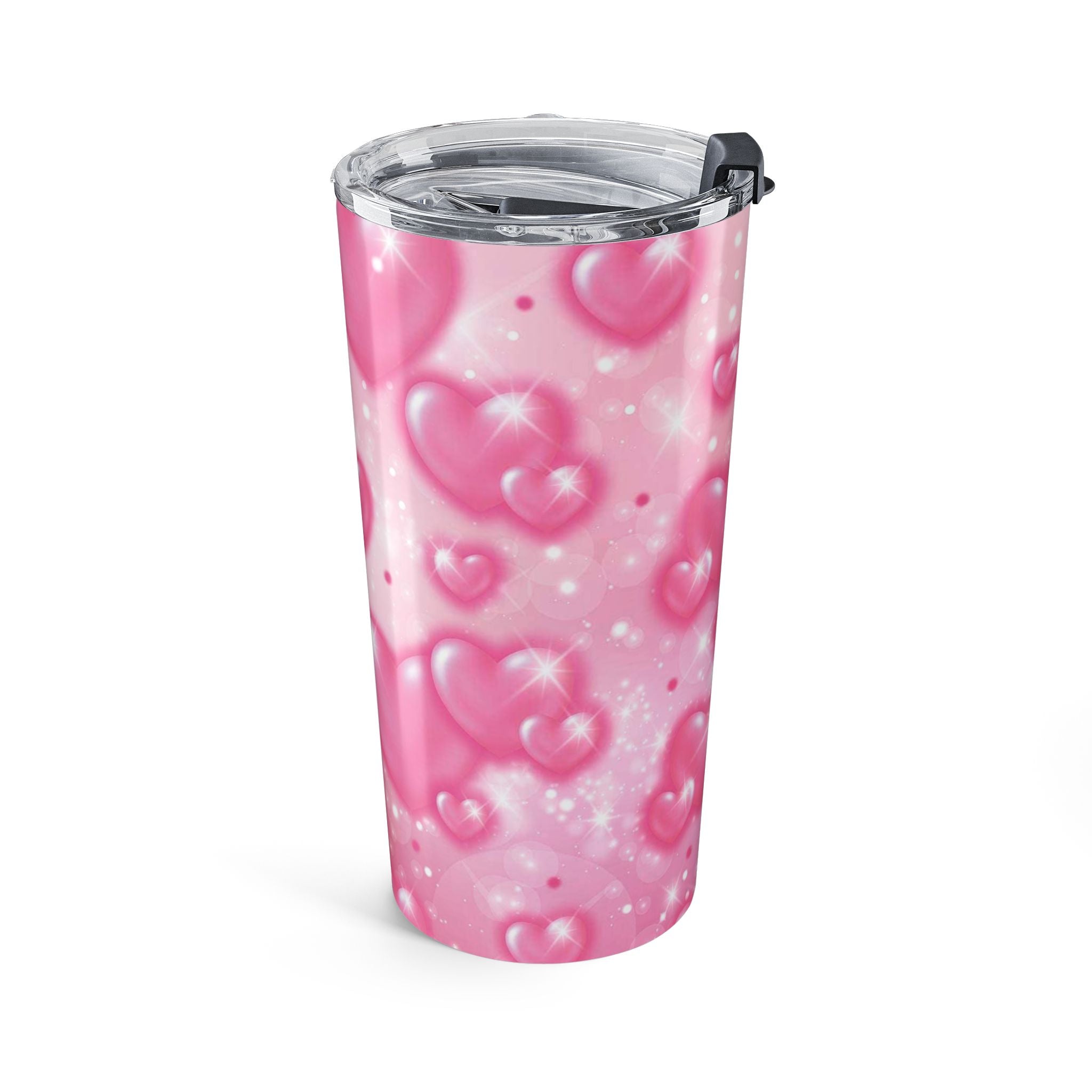 Pink Bubbly Hearts 20oz Tumbler – Travel Cup