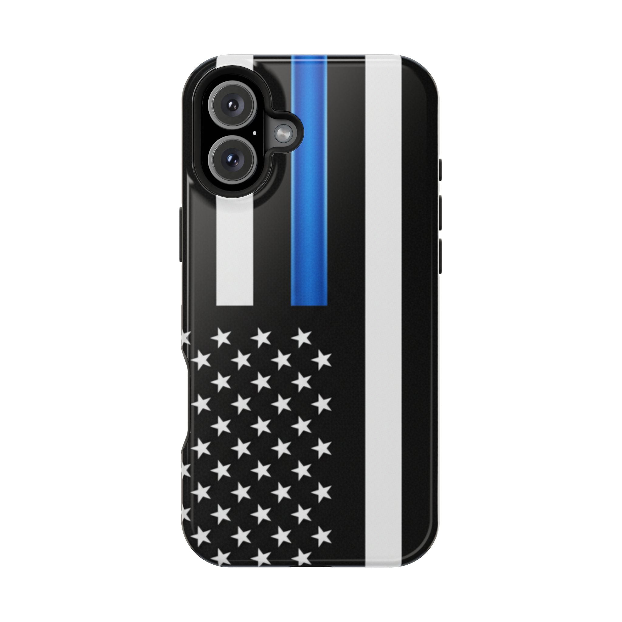 Thin Blue Line Magnetic Phone Case — Impact‑Resistant Protective Cover for iPhone
