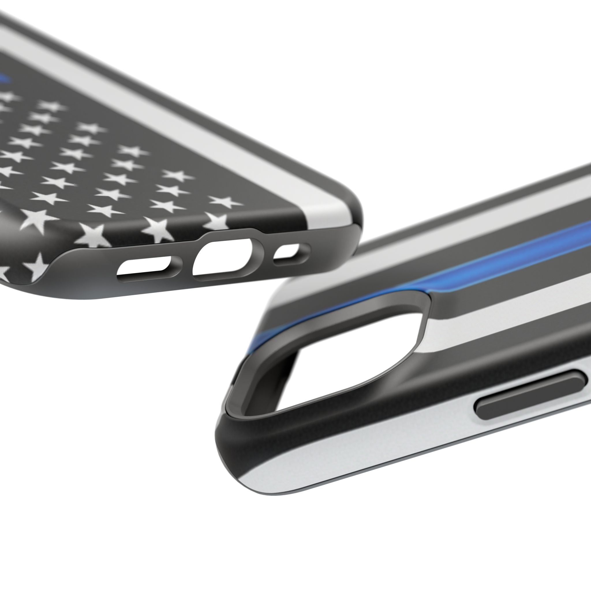 Thin Blue Line Magnetic Phone Case — Impact‑Resistant Protective Cover for iPhone