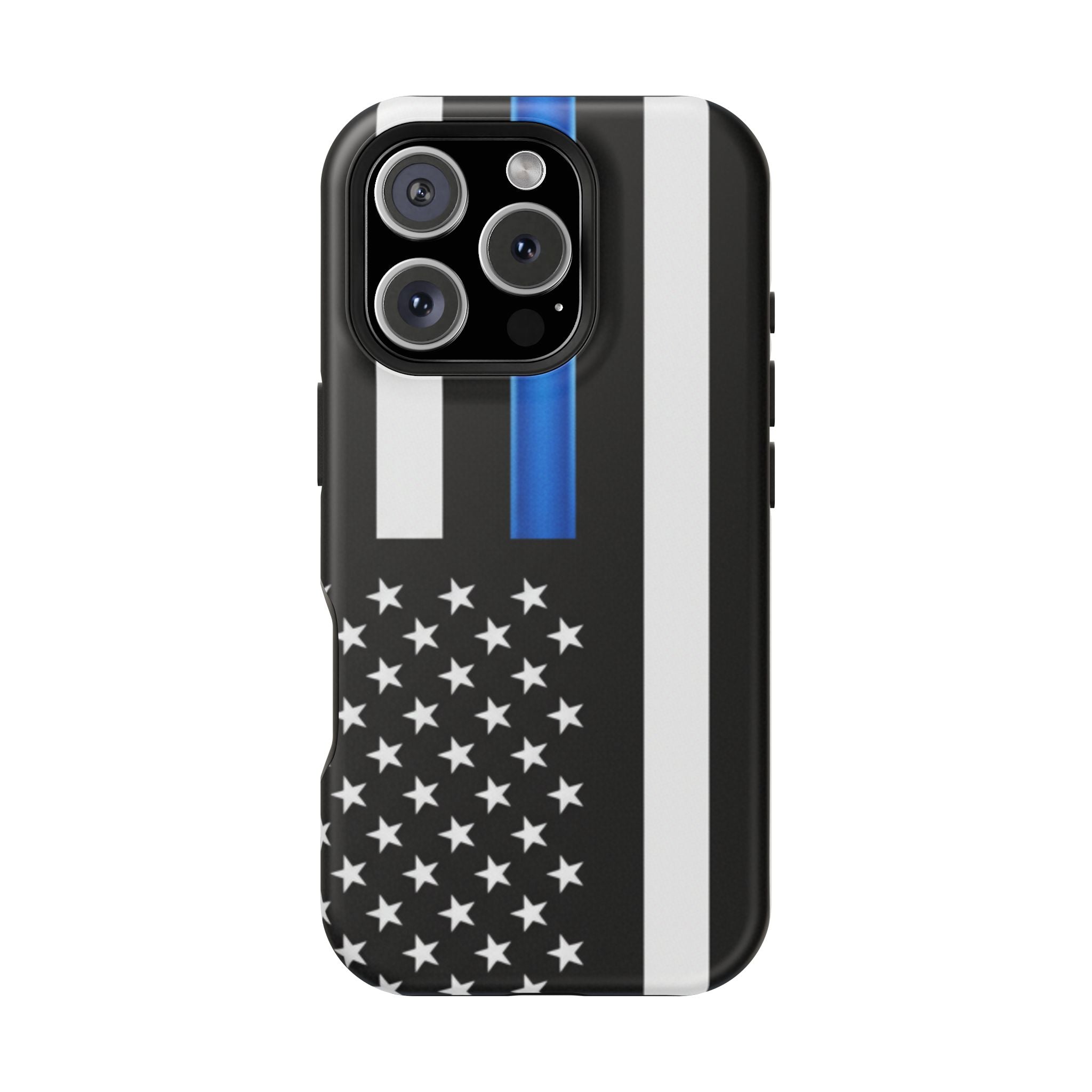Thin Blue Line Magnetic Phone Case — Impact‑Resistant Protective Cover for iPhone