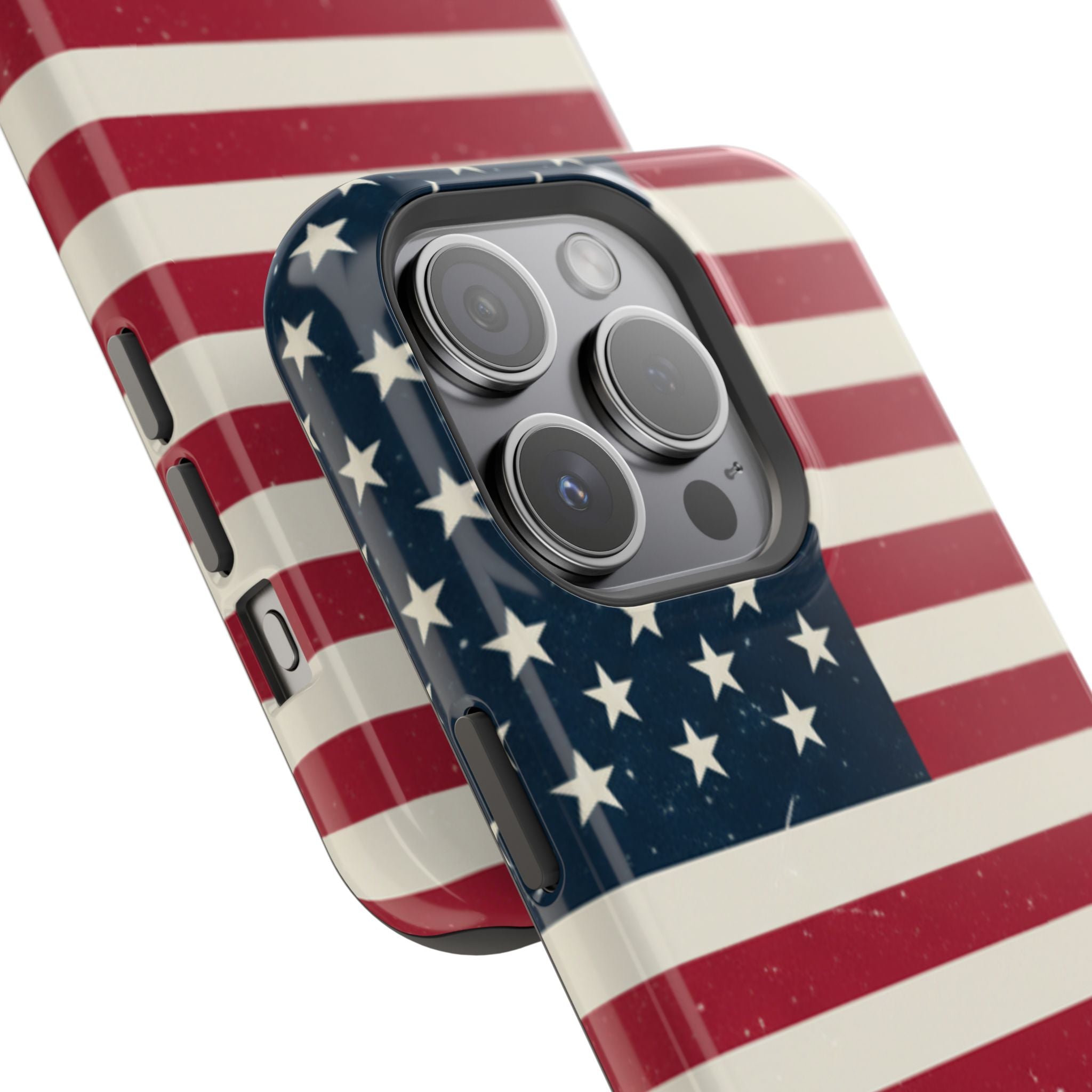 American Flag Magnetic Impact-Resistant Phone Case — USA Stars & Stripes Protection Fits iPhones