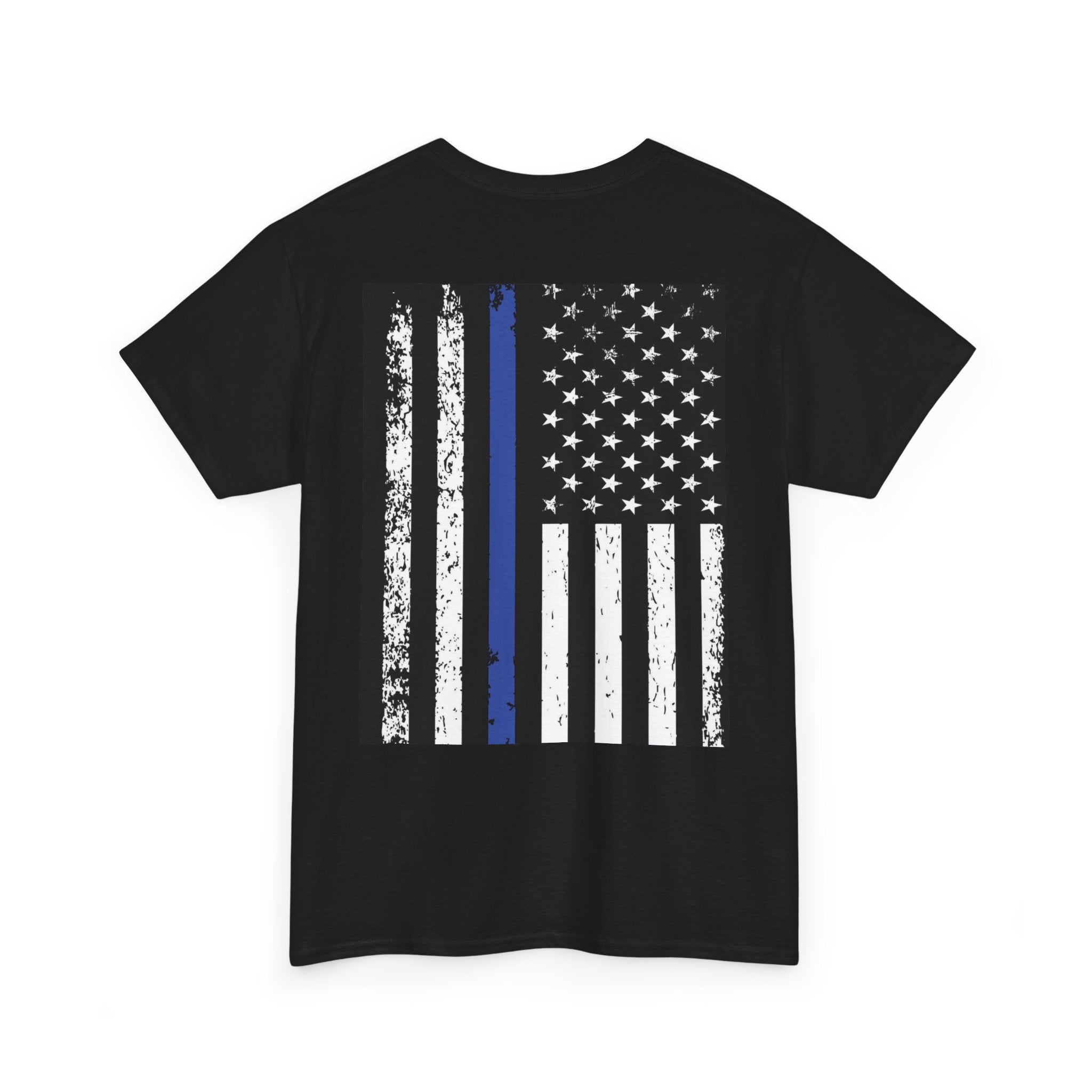 I Support the Blue Line Front & Back Unisex Heavy Cotton Tee