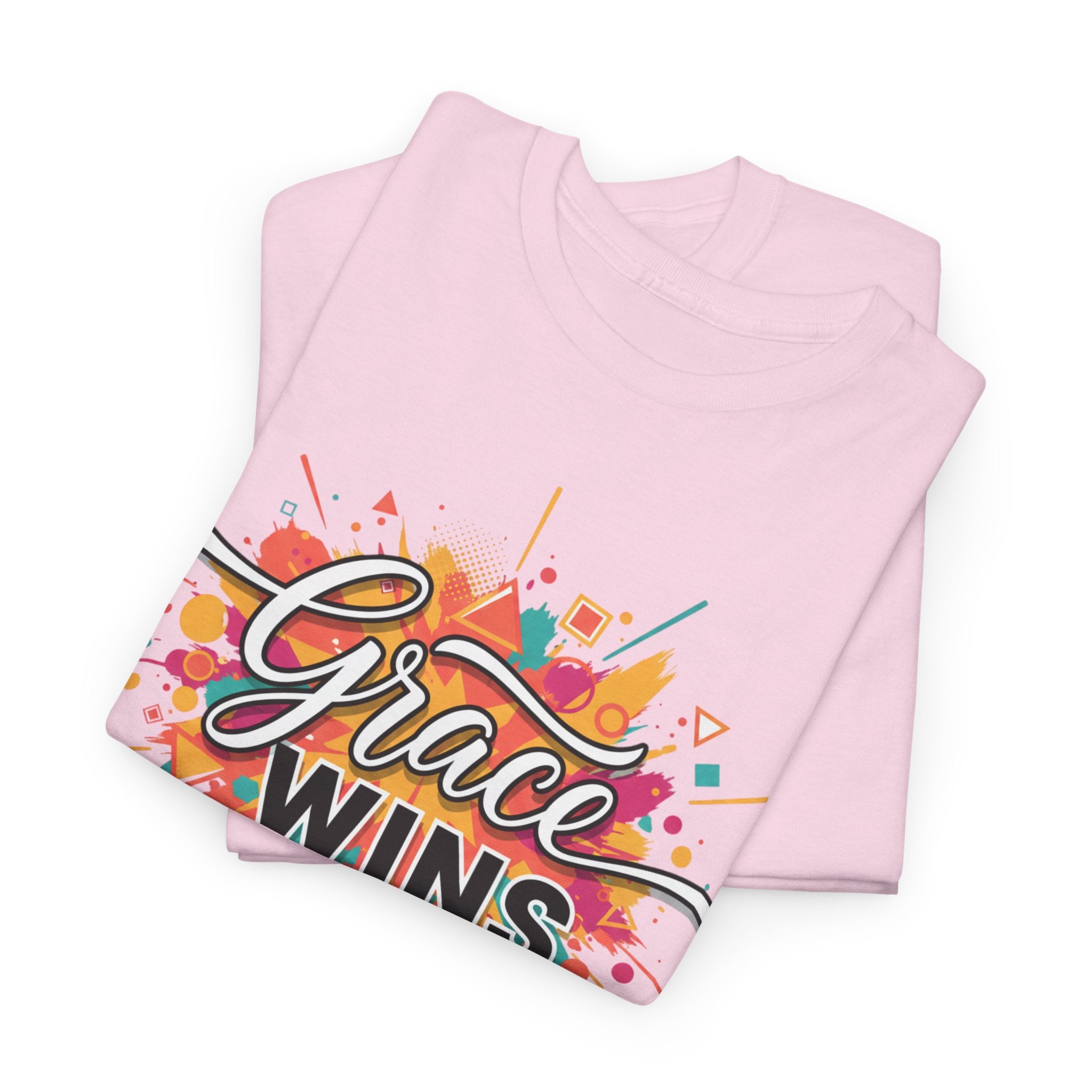 "Grace Wins" Colorful Inspirational Tee