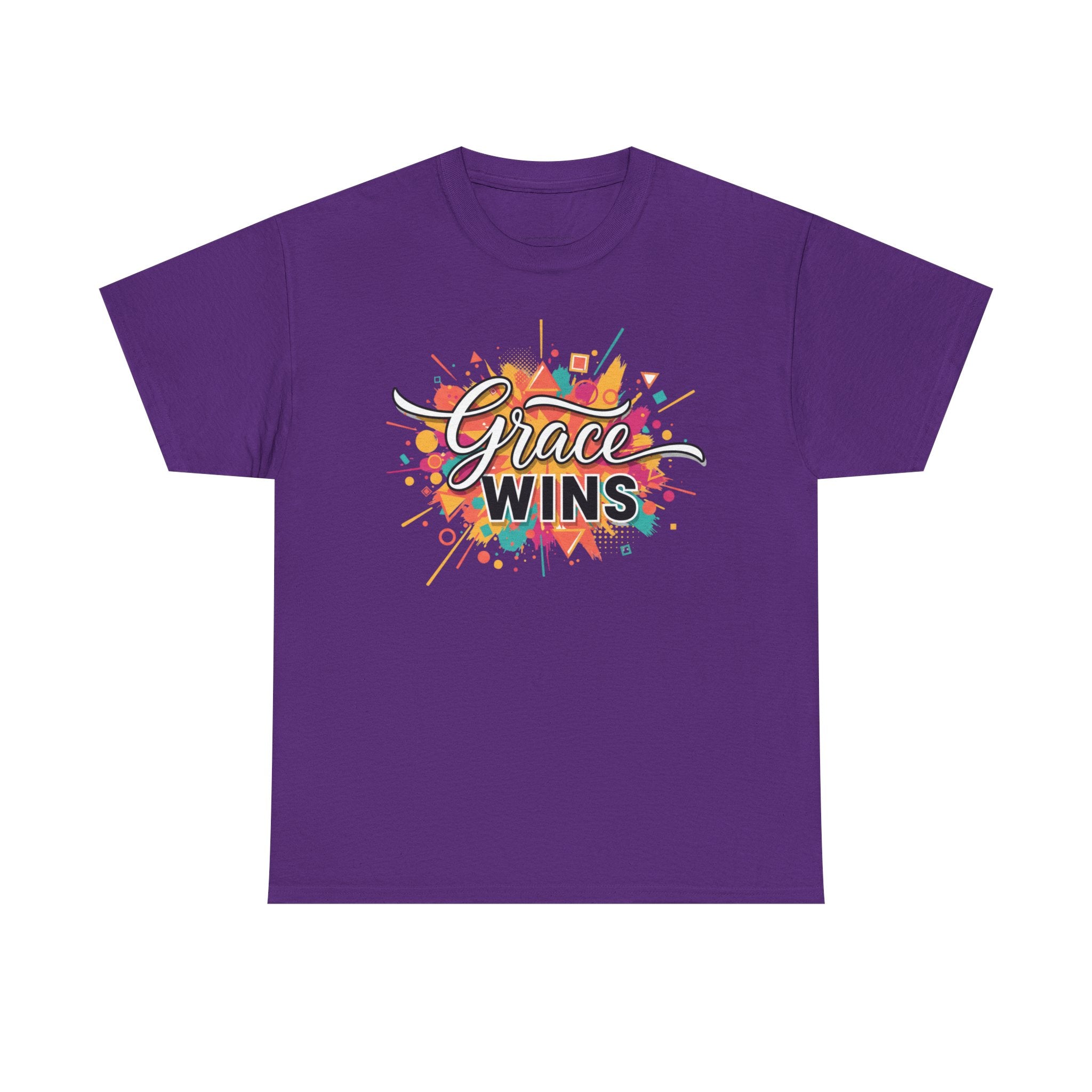 "Grace Wins" Colorful Inspirational Tee