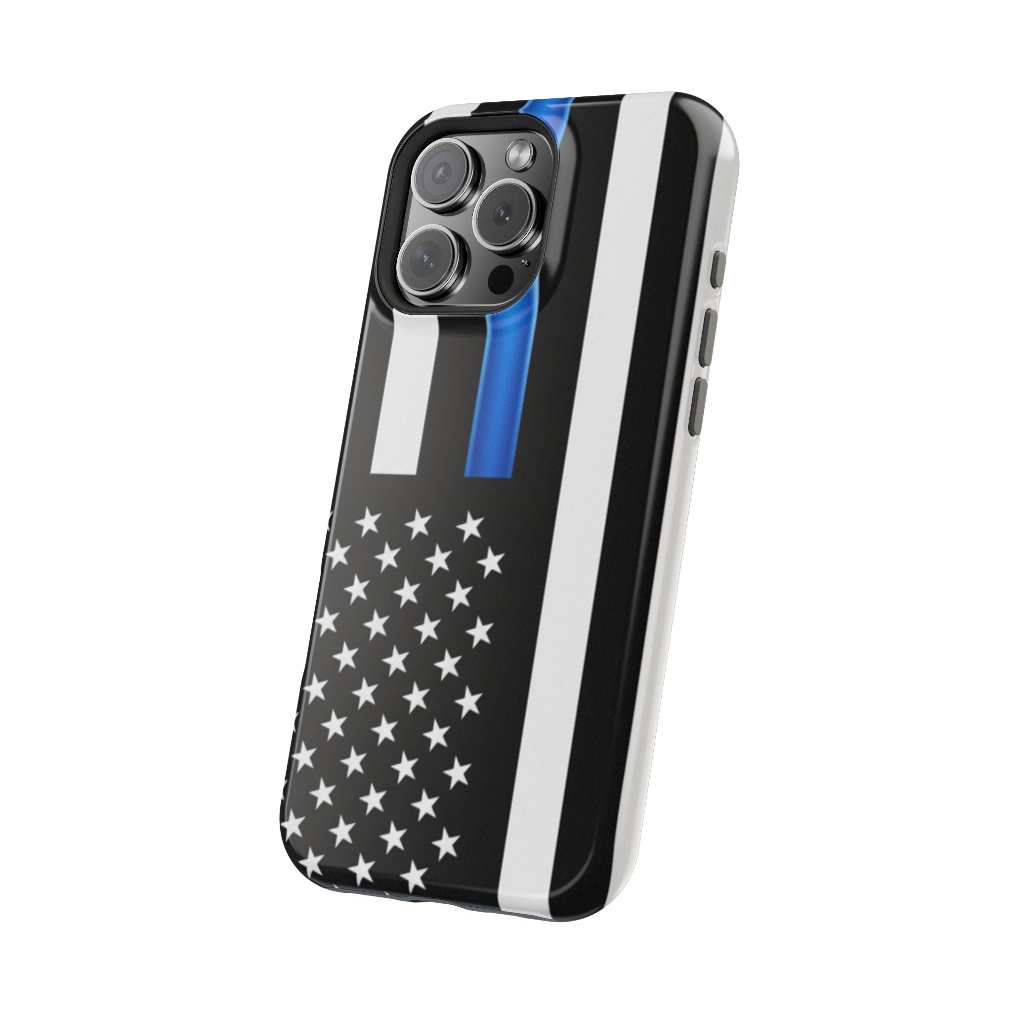 Thin Blue Line Magnetic Phone Case — Impact‑Resistant Protective Cover for iPhone