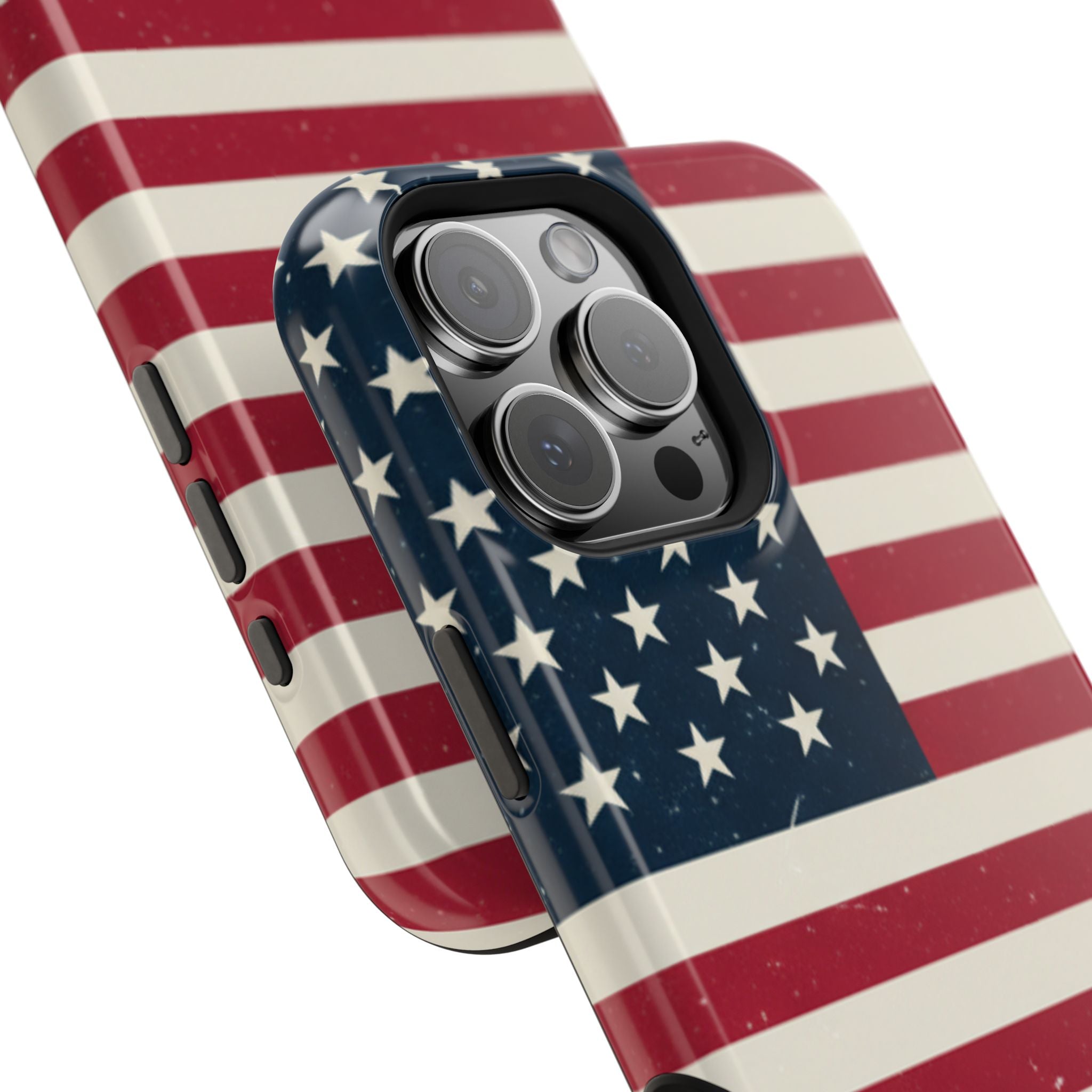American Flag Magnetic Impact-Resistant Phone Case — USA Stars & Stripes Protection Fits iPhones
