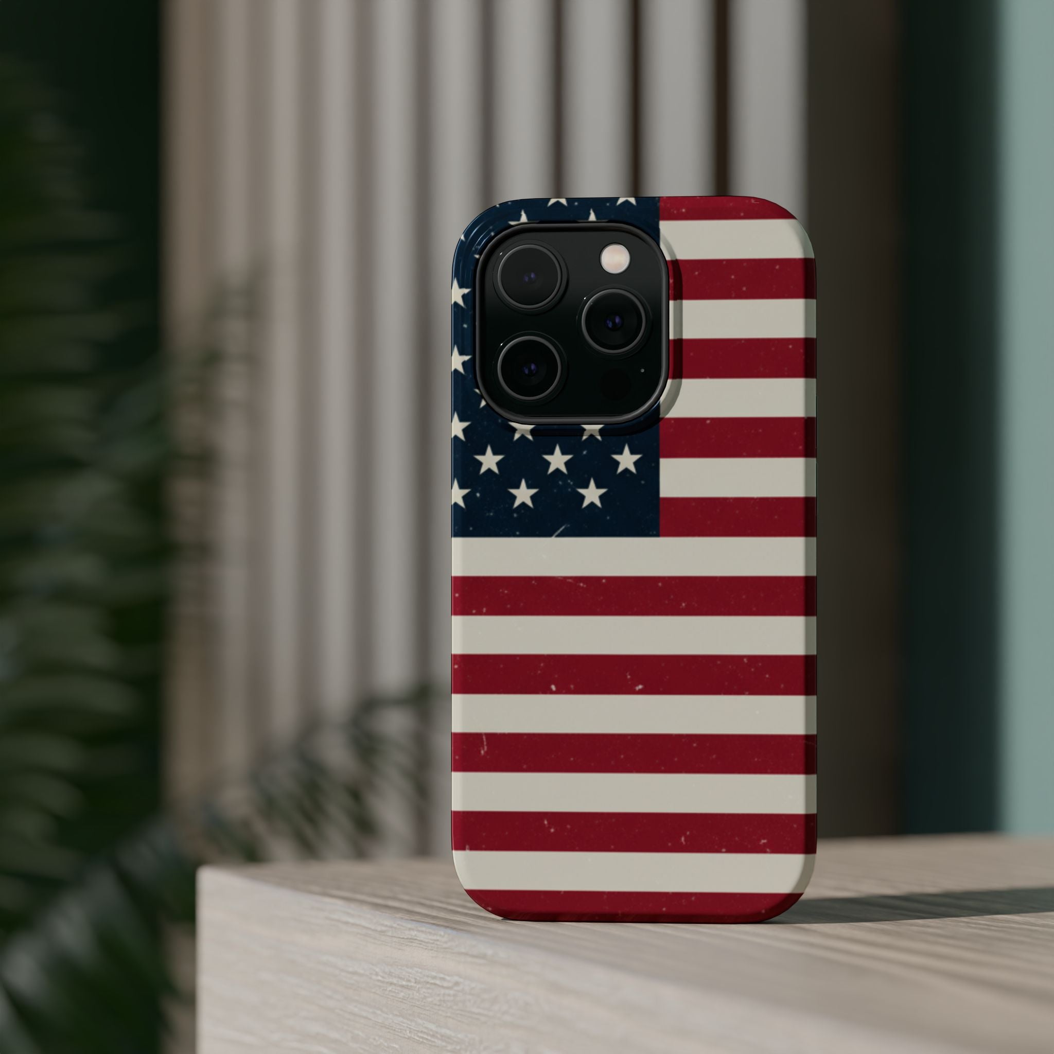 American Flag Magnetic Impact-Resistant Phone Case — USA Stars & Stripes Protection Fits iPhones