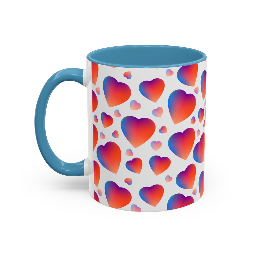 Pink Gradient Hearts Accent Coffee Mug 11oz & 15oz