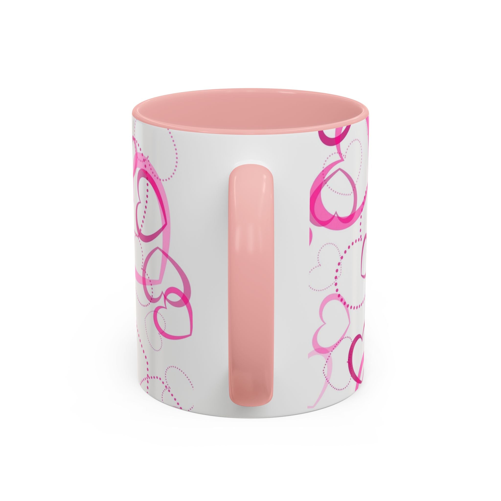 Colorful Heart Accent Coffee Mug – Valentine’s Day Love Gift (11/15 oz)
