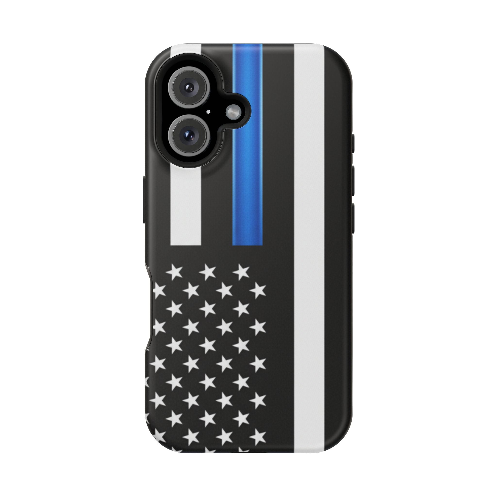 Thin Blue Line Magnetic Phone Case — Impact‑Resistant Protective Cover for iPhone