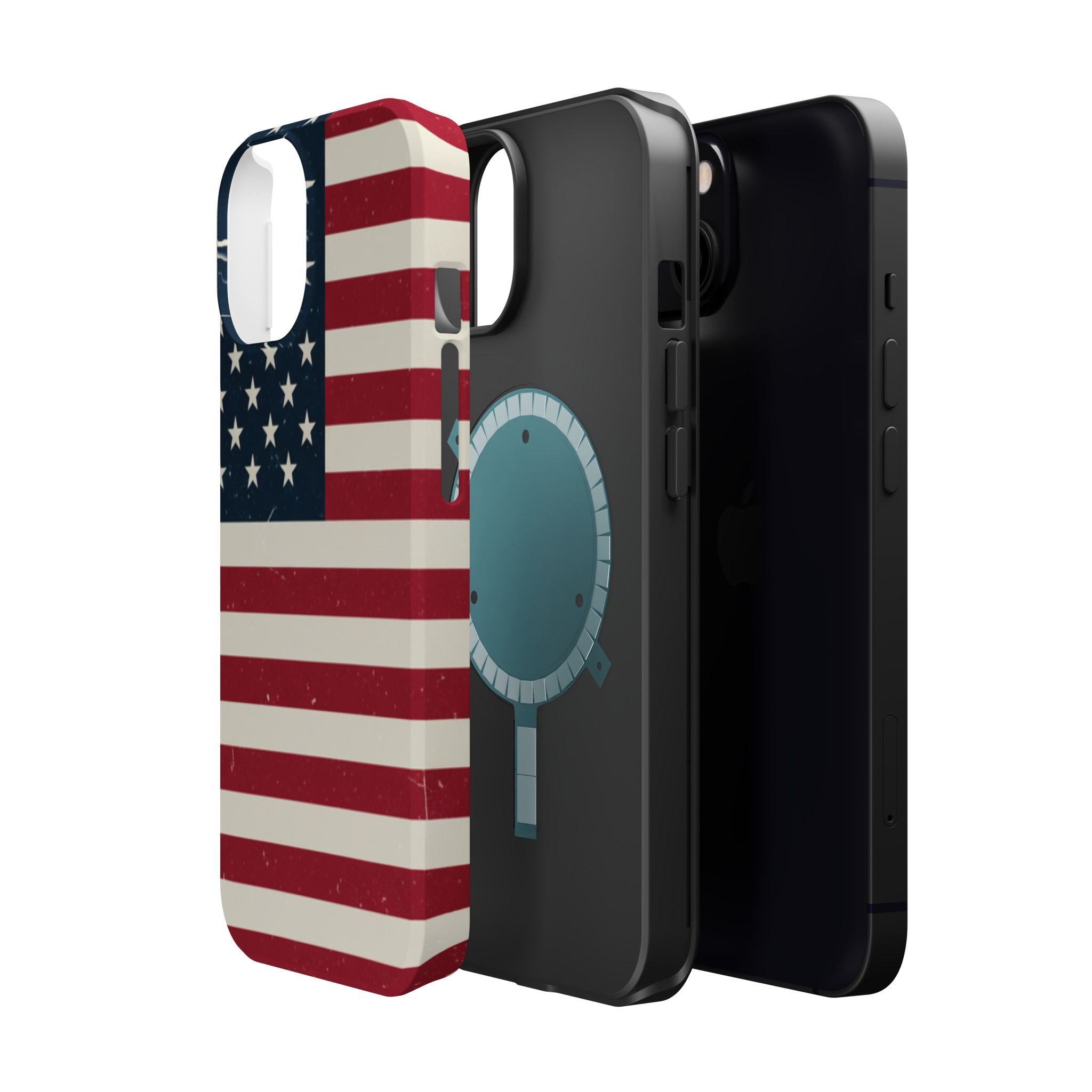 American Flag Magnetic Impact-Resistant Phone Case — USA Stars & Stripes Protection Fits iPhones