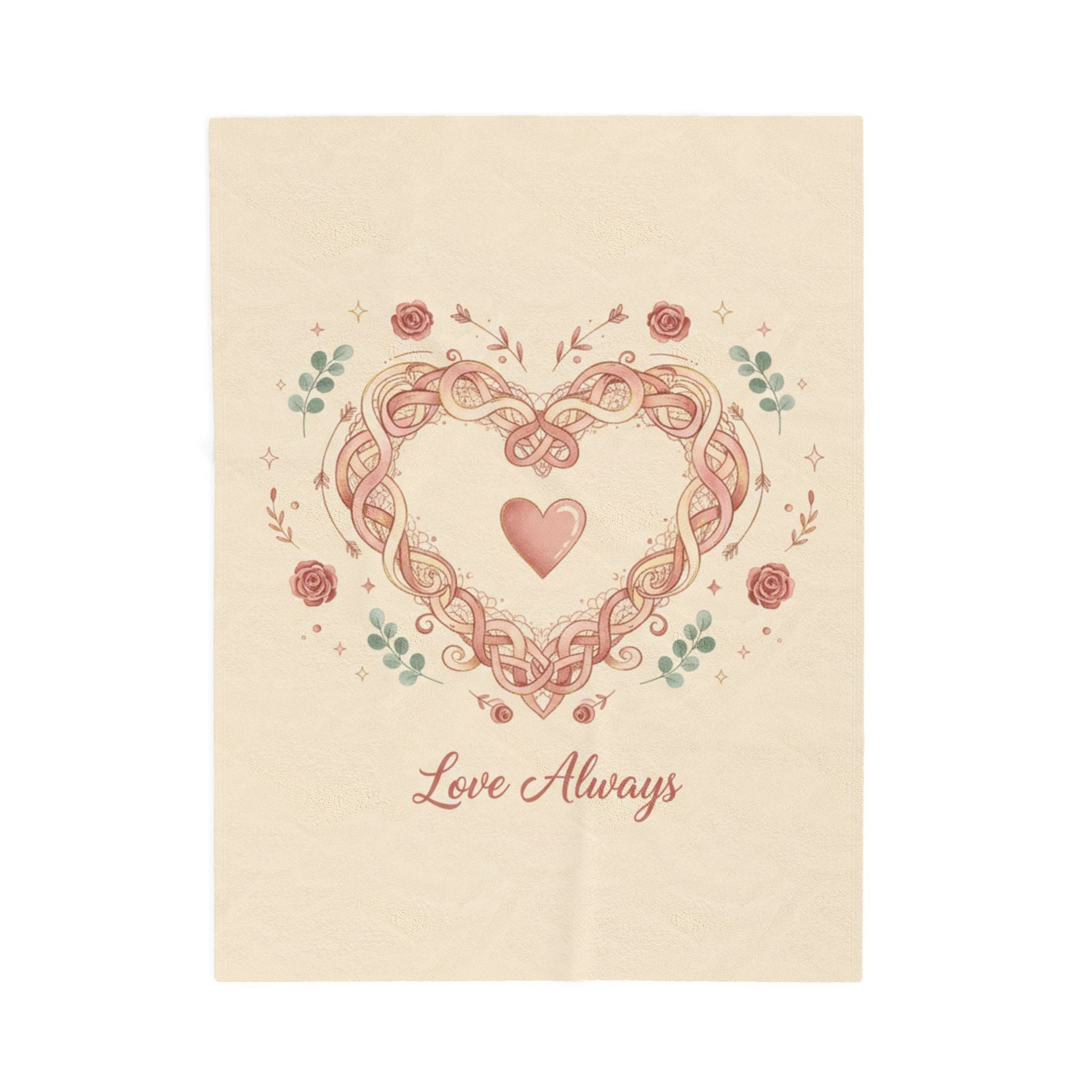 Rustic Love Always Velveteen Plush Blanket