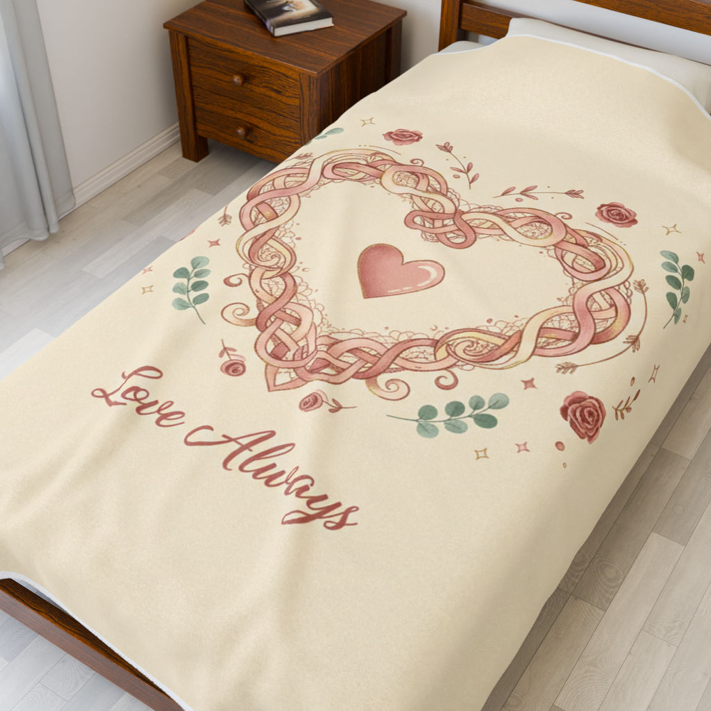 Rustic Love Always Velveteen Plush Blanket