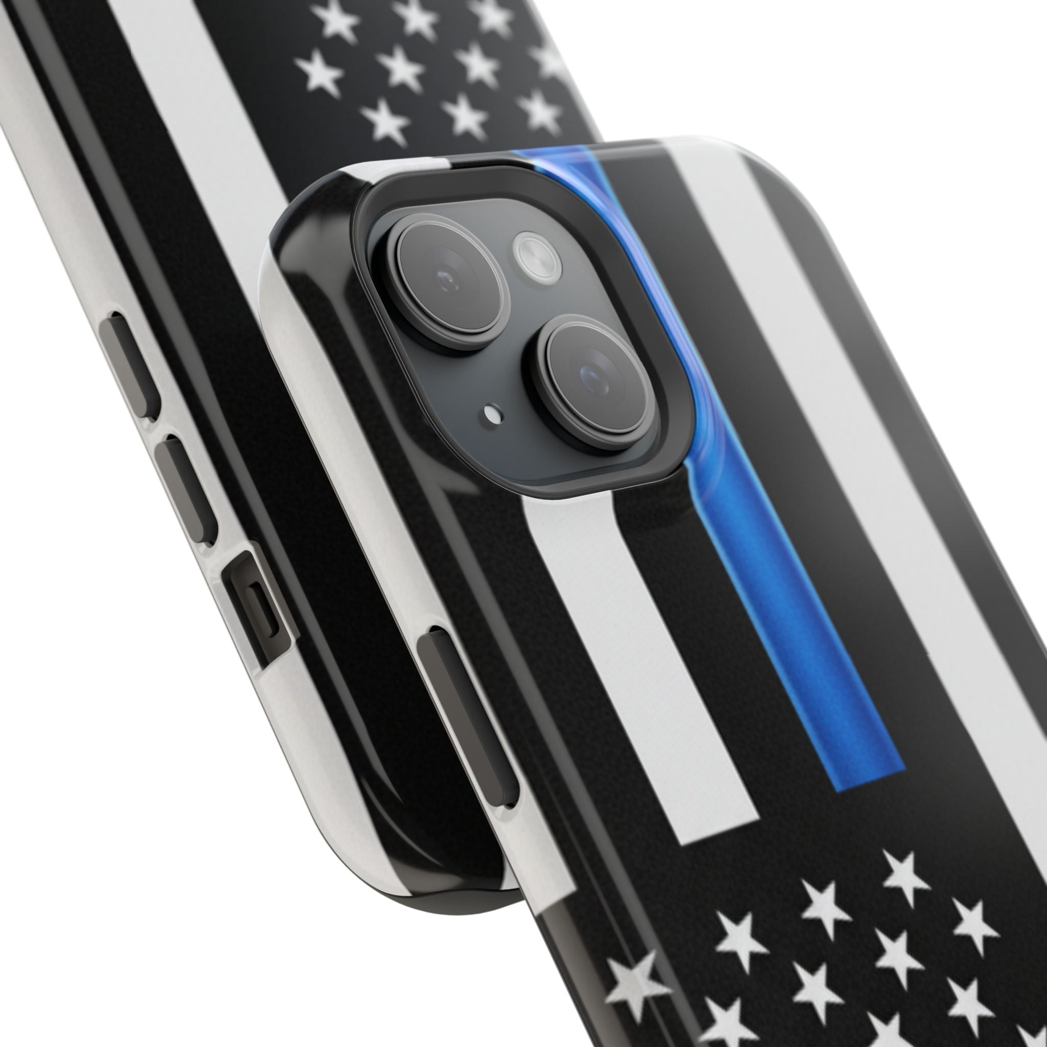 Thin Blue Line Magnetic Phone Case — Impact‑Resistant Protective Cover for iPhone