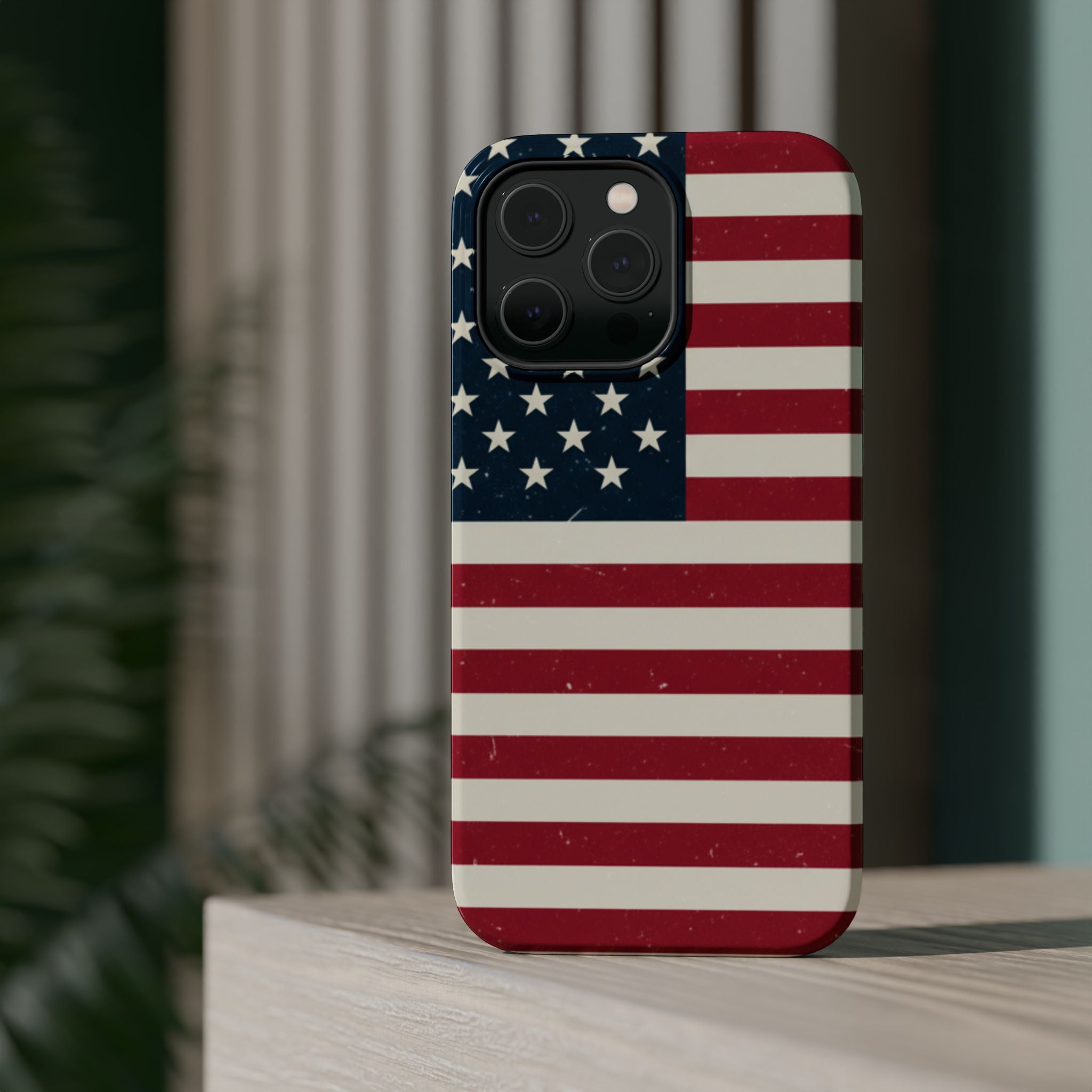 American Flag Magnetic Impact-Resistant Phone Case — USA Stars & Stripes Protection Fits iPhones