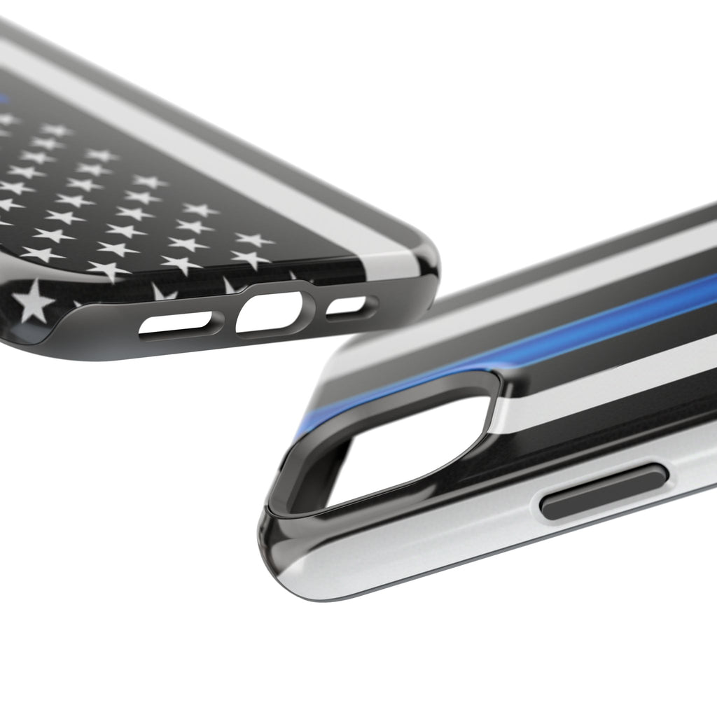 Thin Blue Line Magnetic Phone Case — Impact‑Resistant Protective Cover for iPhone