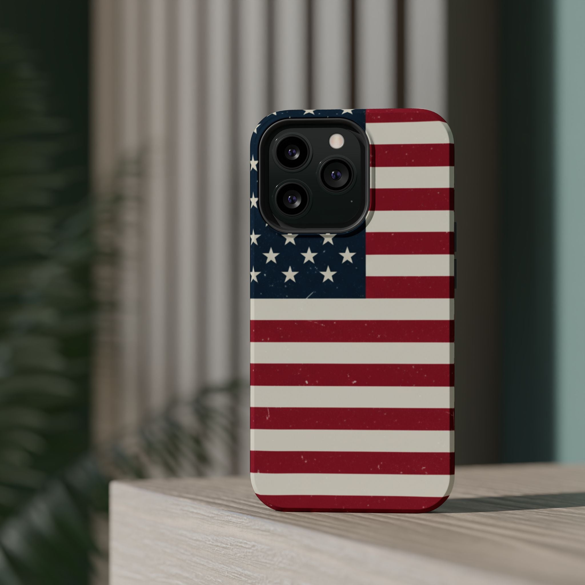 American Flag Magnetic Impact-Resistant Phone Case — USA Stars & Stripes Protection Fits iPhones