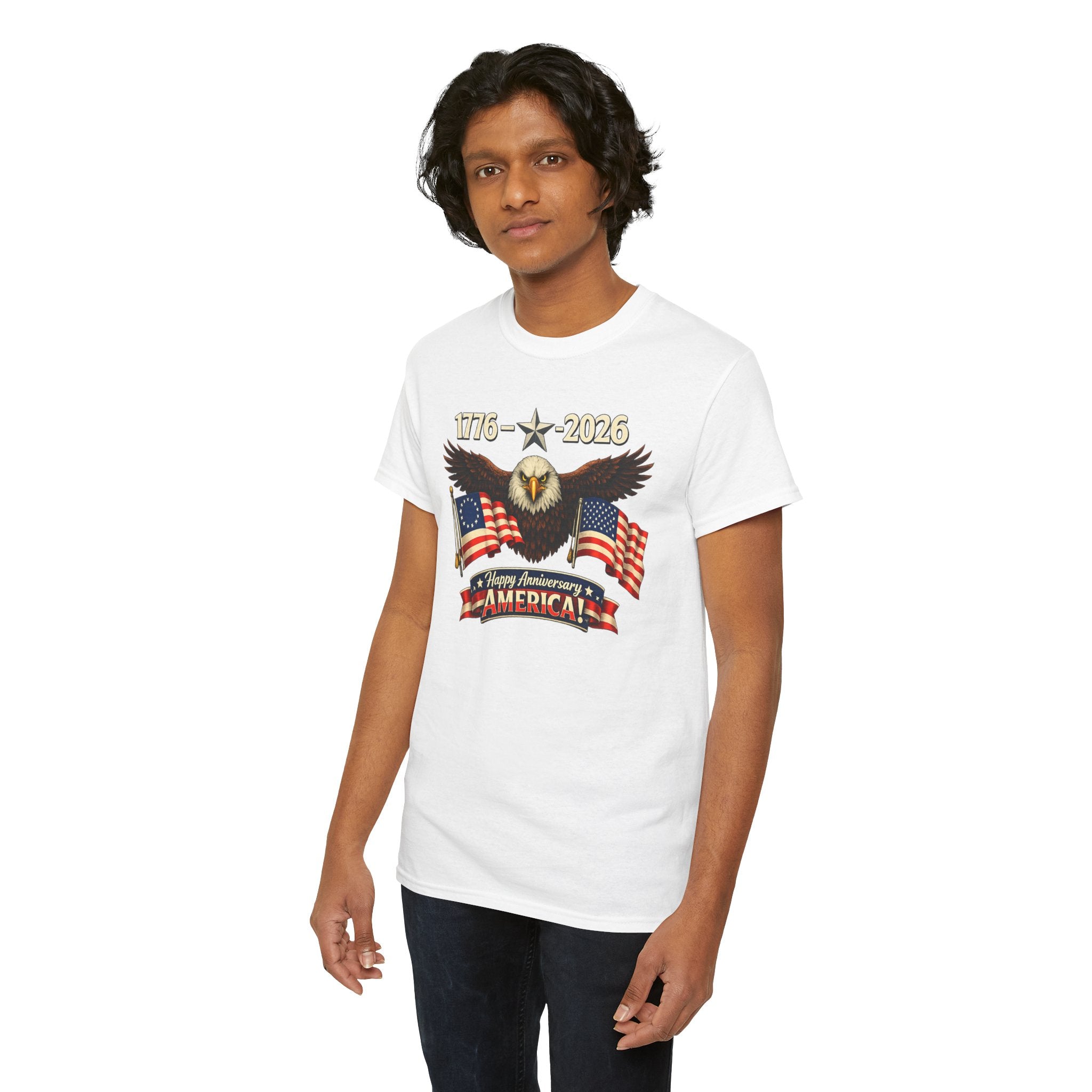 1776-2026 Happy Anniversary America Graphic T-Shirt
