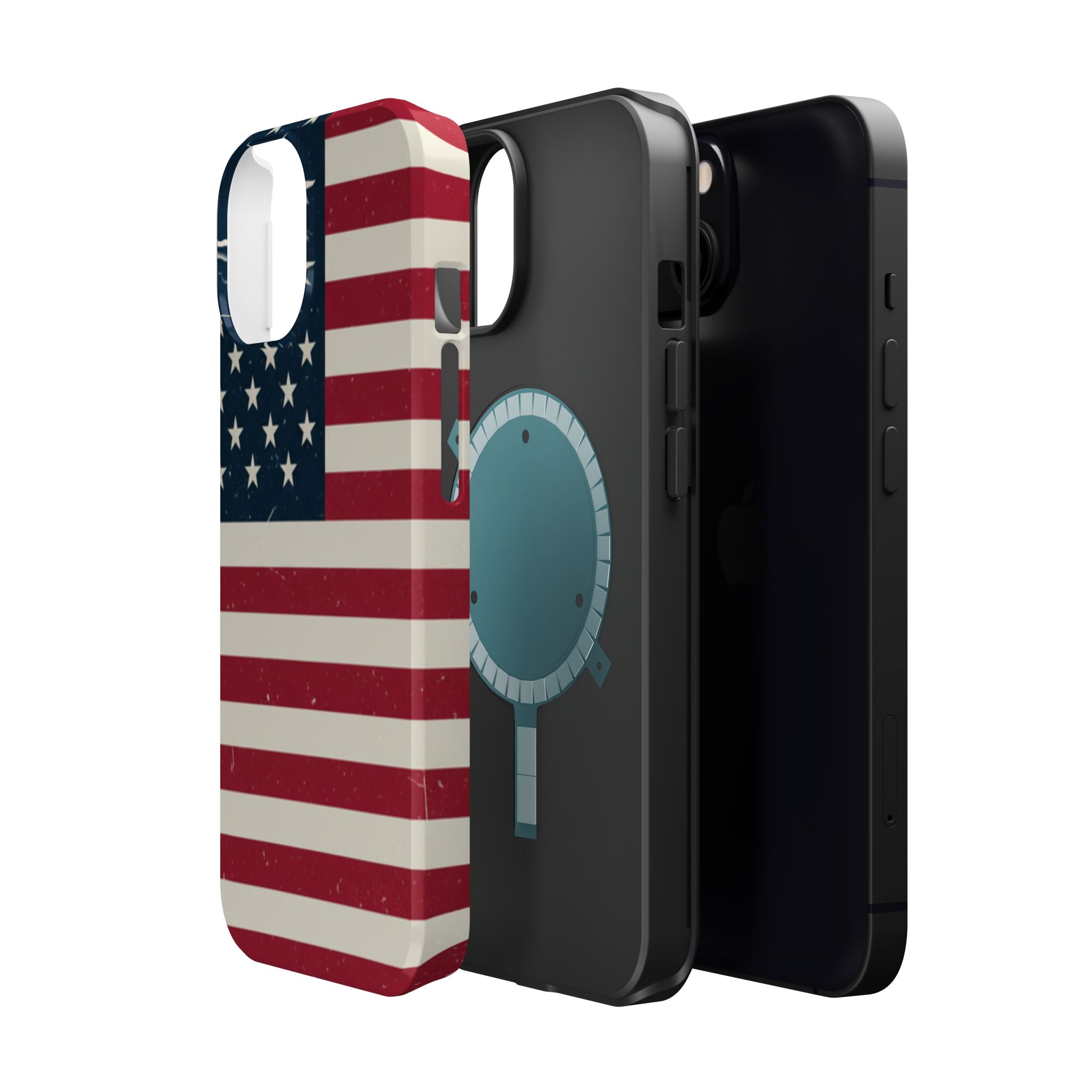 American Flag Magnetic Impact-Resistant Phone Case — USA Stars & Stripes Protection Fits iPhones
