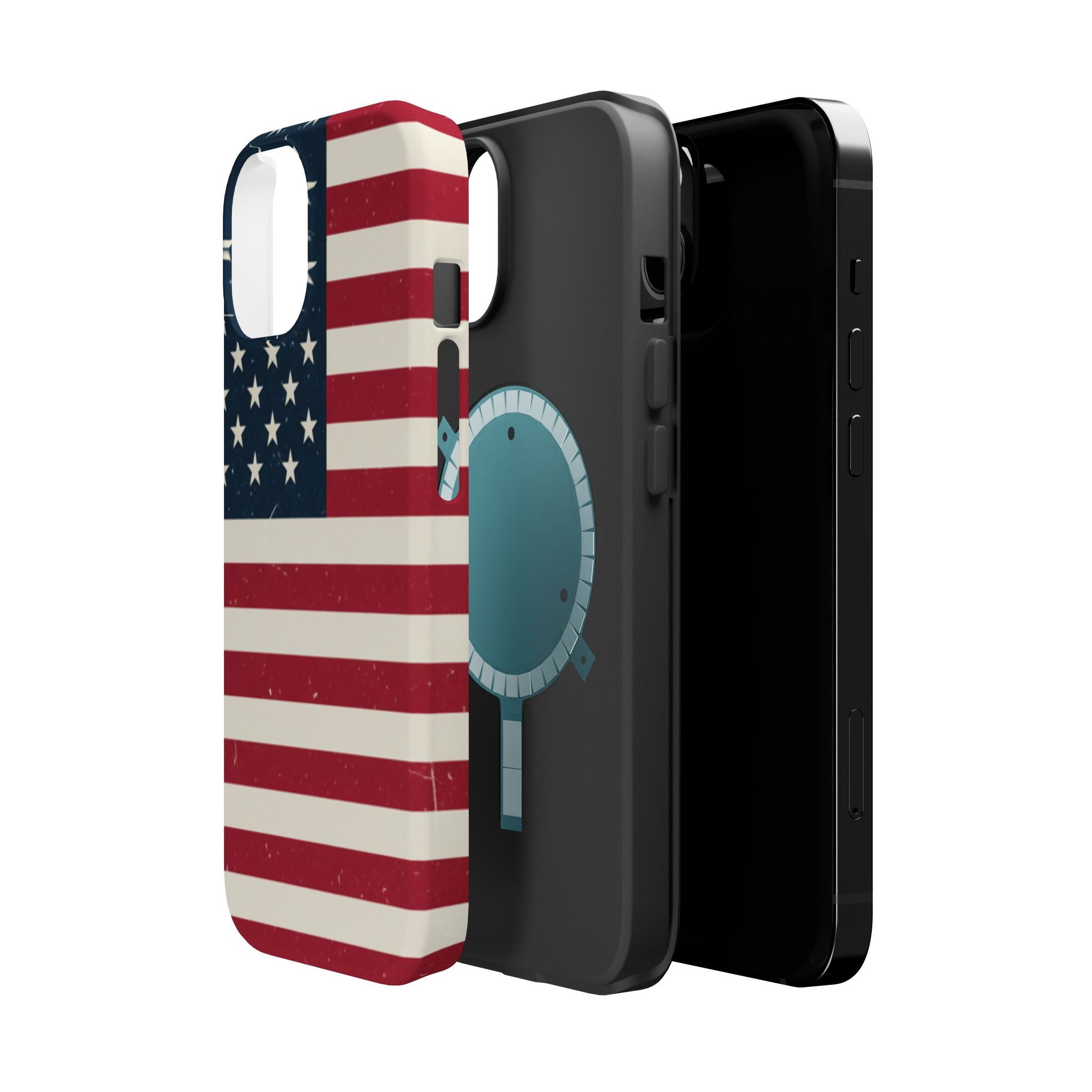 American Flag Magnetic Impact-Resistant Phone Case — USA Stars & Stripes Protection Fits iPhones