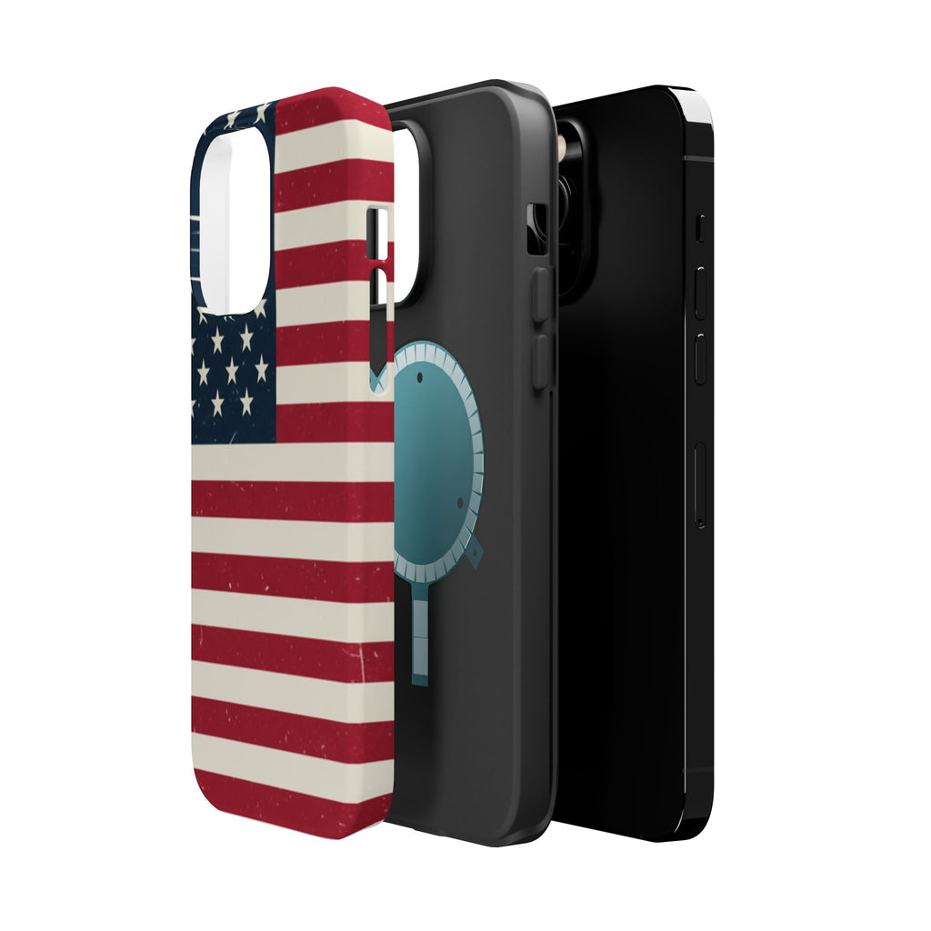 American Flag Magnetic Impact-Resistant Phone Case — USA Stars & Stripes Protection Fits iPhones