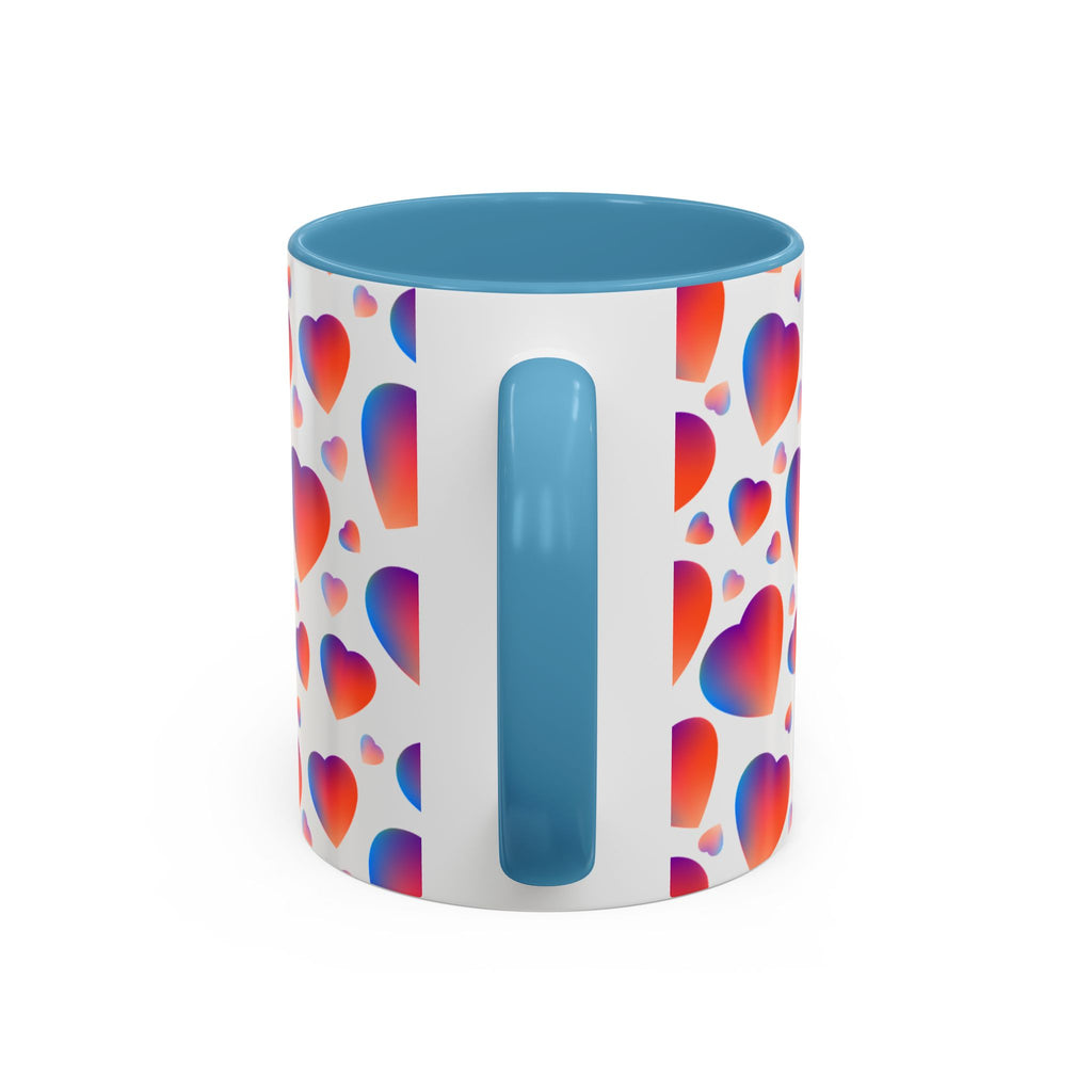 Pink Gradient Hearts Accent Coffee Mug 11oz & 15oz