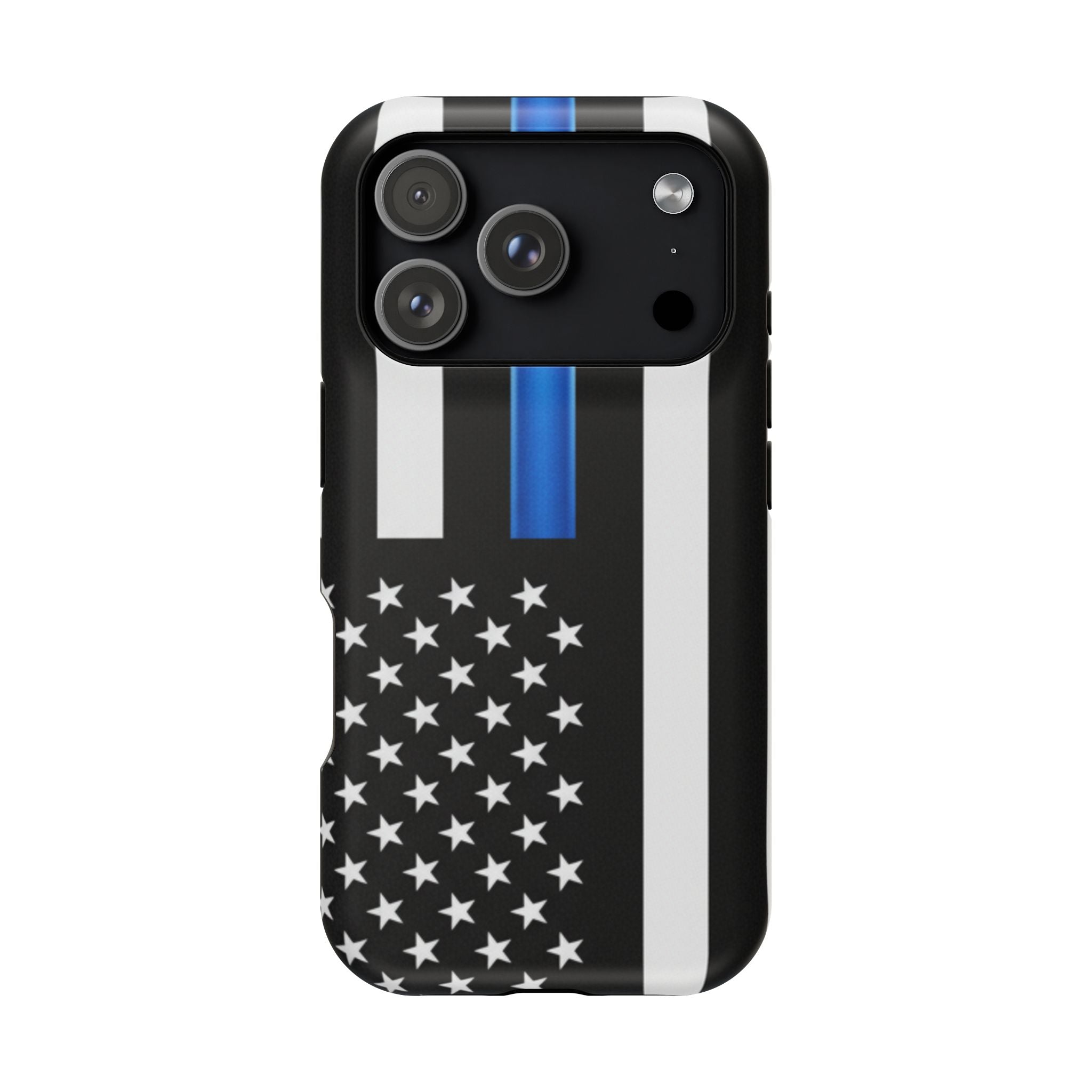 Thin Blue Line Magnetic Phone Case — Impact‑Resistant Protective Cover for iPhone
