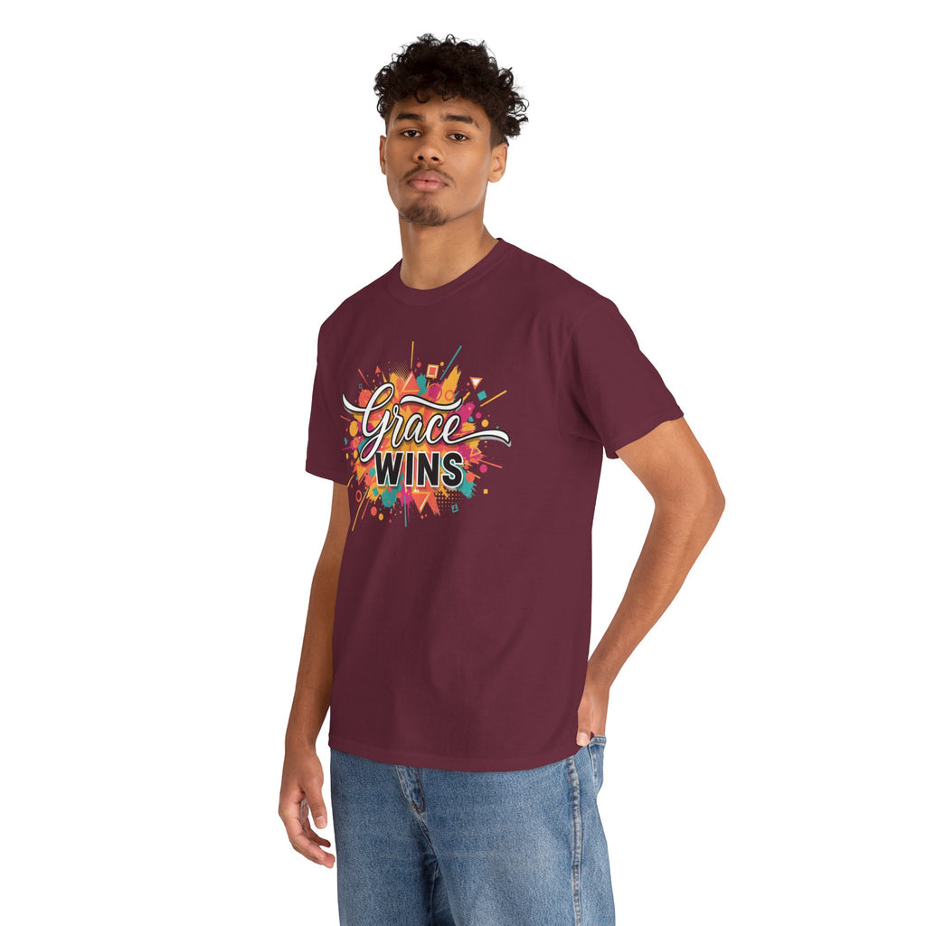 "Grace Wins" Colorful Inspirational Tee