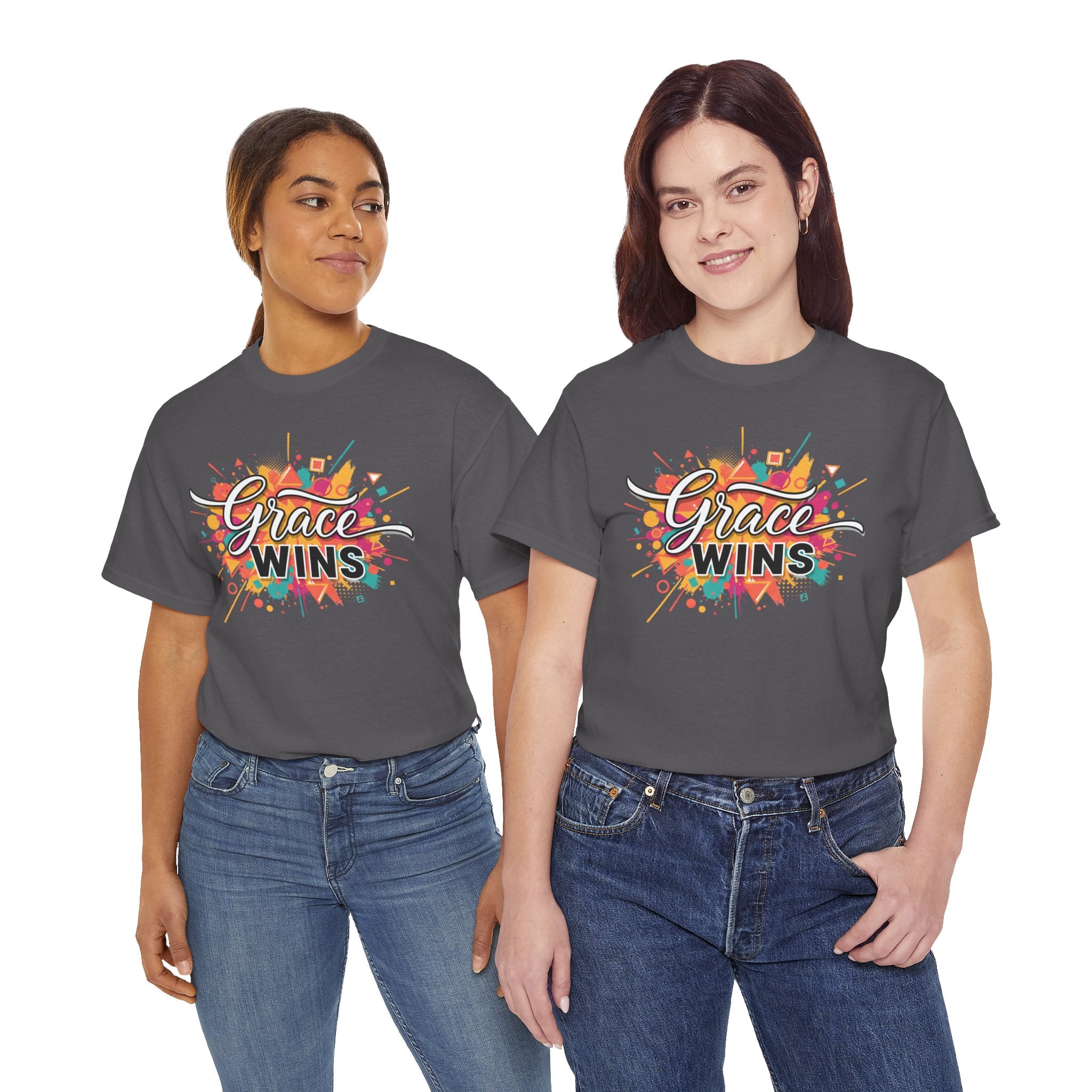 "Grace Wins" Colorful Inspirational Tee