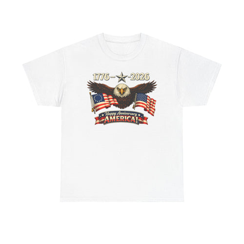 1776-2026 Happy Anniversary America Graphic T-Shirt